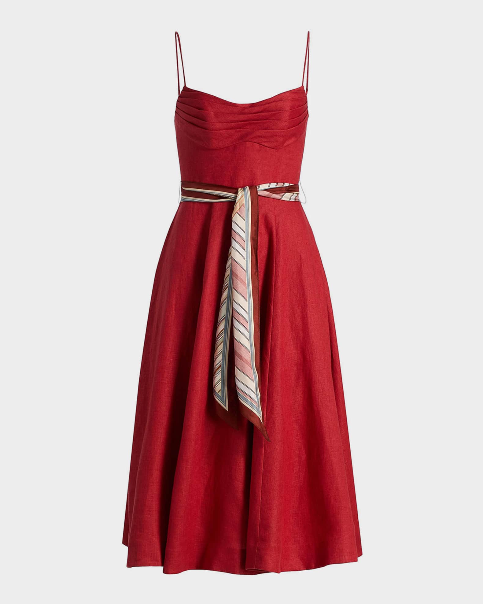 slim fit dress slacks Zimmermann Anneke Wrap Midi Dress Olive Bird