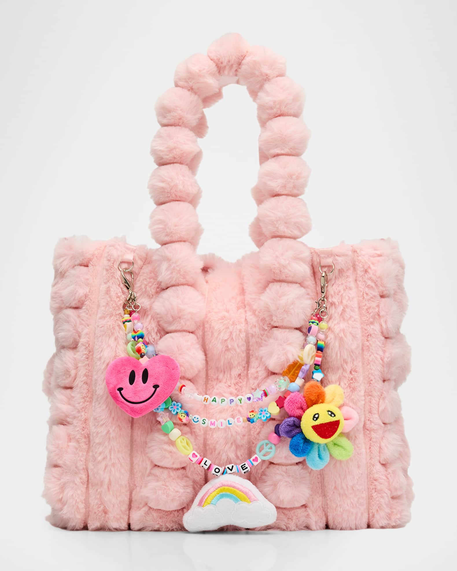 Bari Lynn Girl's Charm Faux Fur Tote Bag | Neiman Marcus