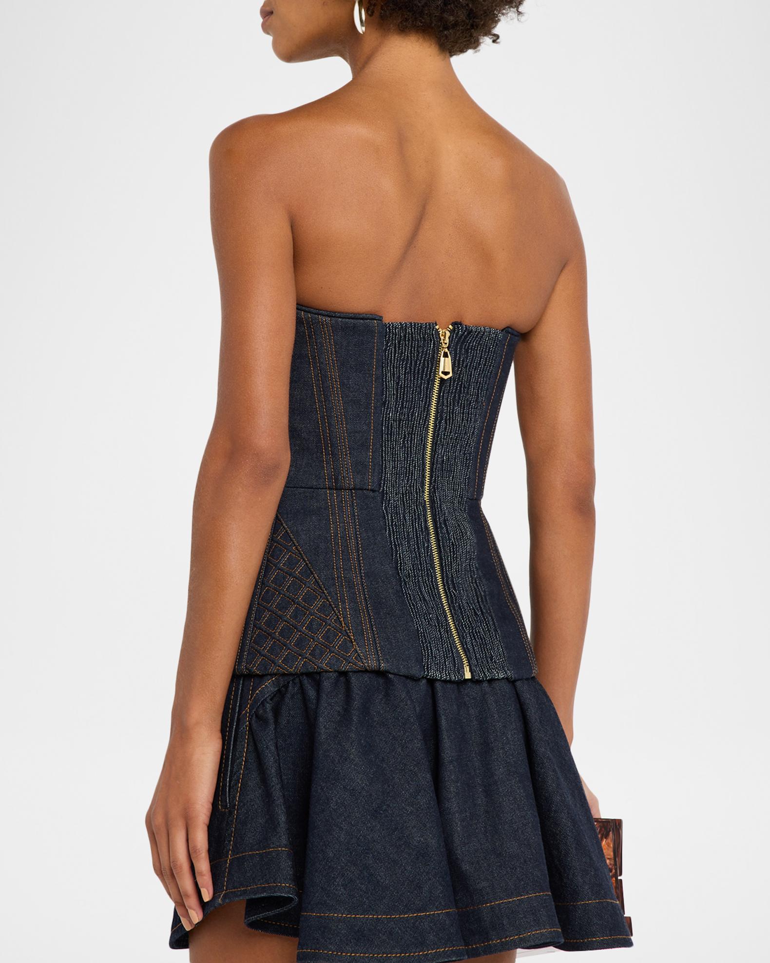 zimmermann denim corset dress Zimmermann - Night Sky Crush Denim Corset Dress