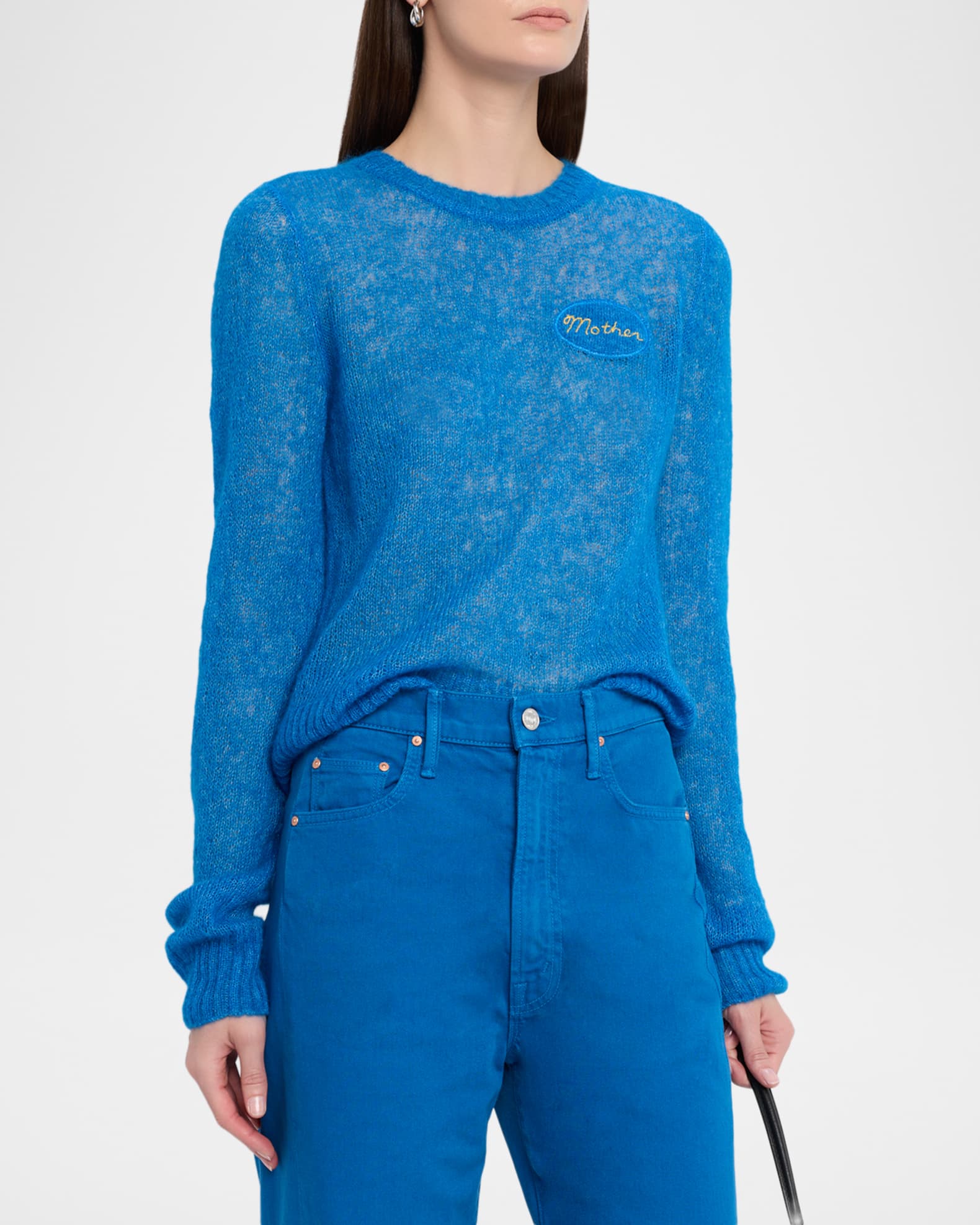 MOTHER The Jumper Crewneck Sweater | Neiman Marcus