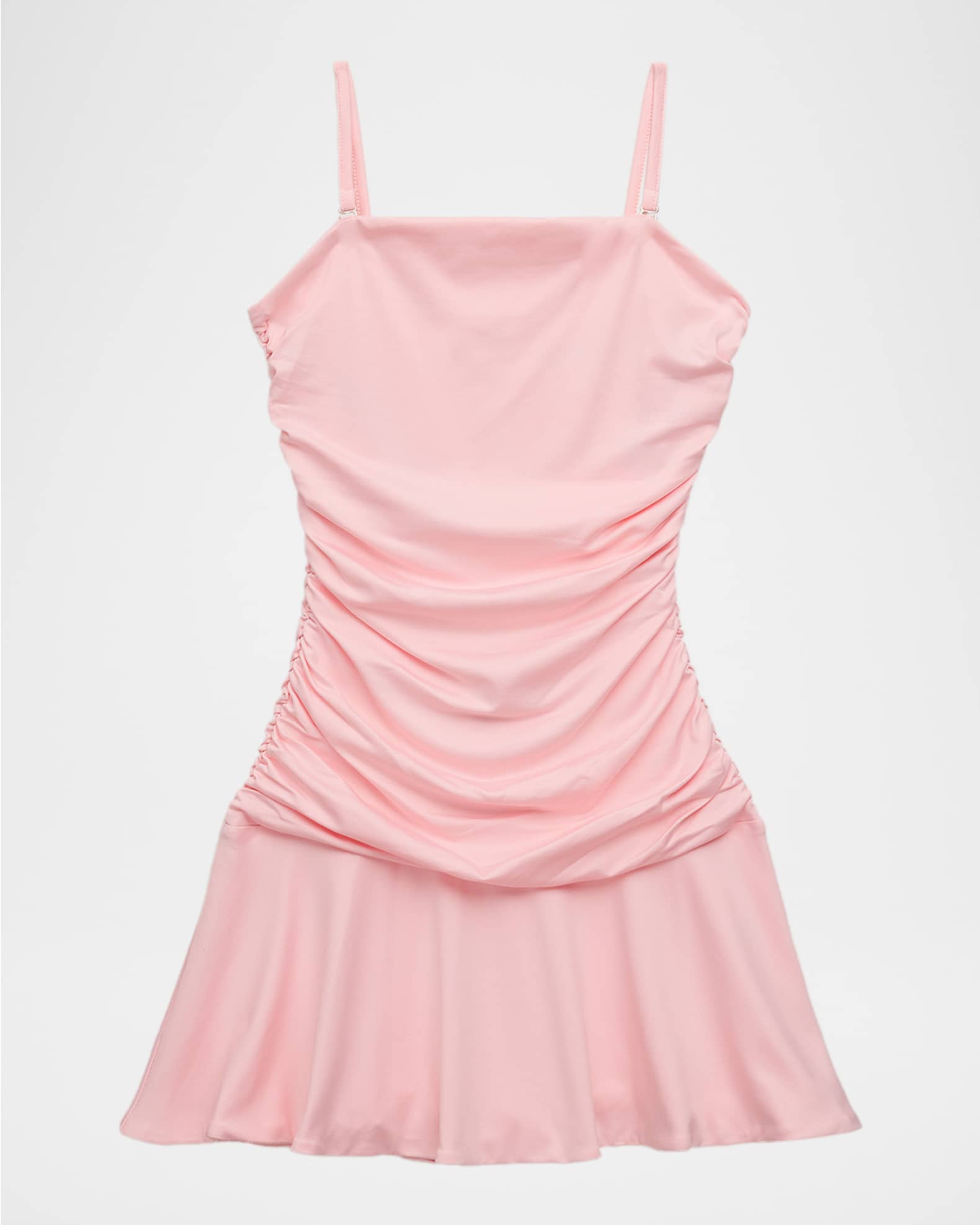 KatieJ NYC Girl's Tween Alyssa Ruched Flounce Mini Dress, Size S-XL