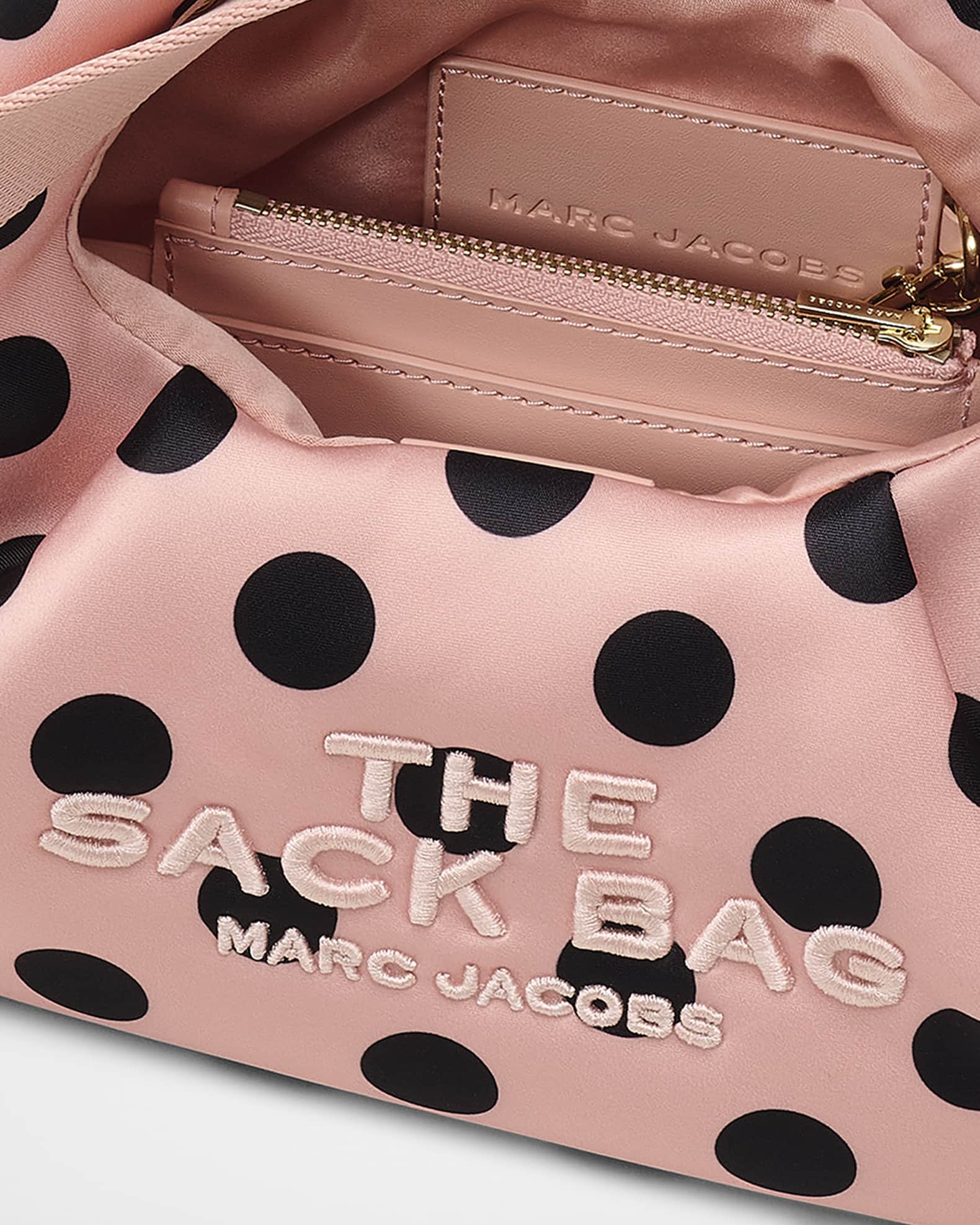 Marc Jacobs The Sack Mini Polka Dot Satin Shoulder Bag | Neiman Marcus