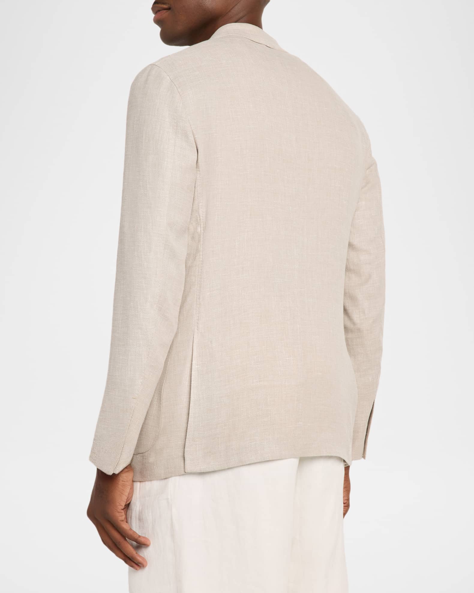 ZEGNA Men's Crossover Linen and Wool Single-Breasted Sport Coat