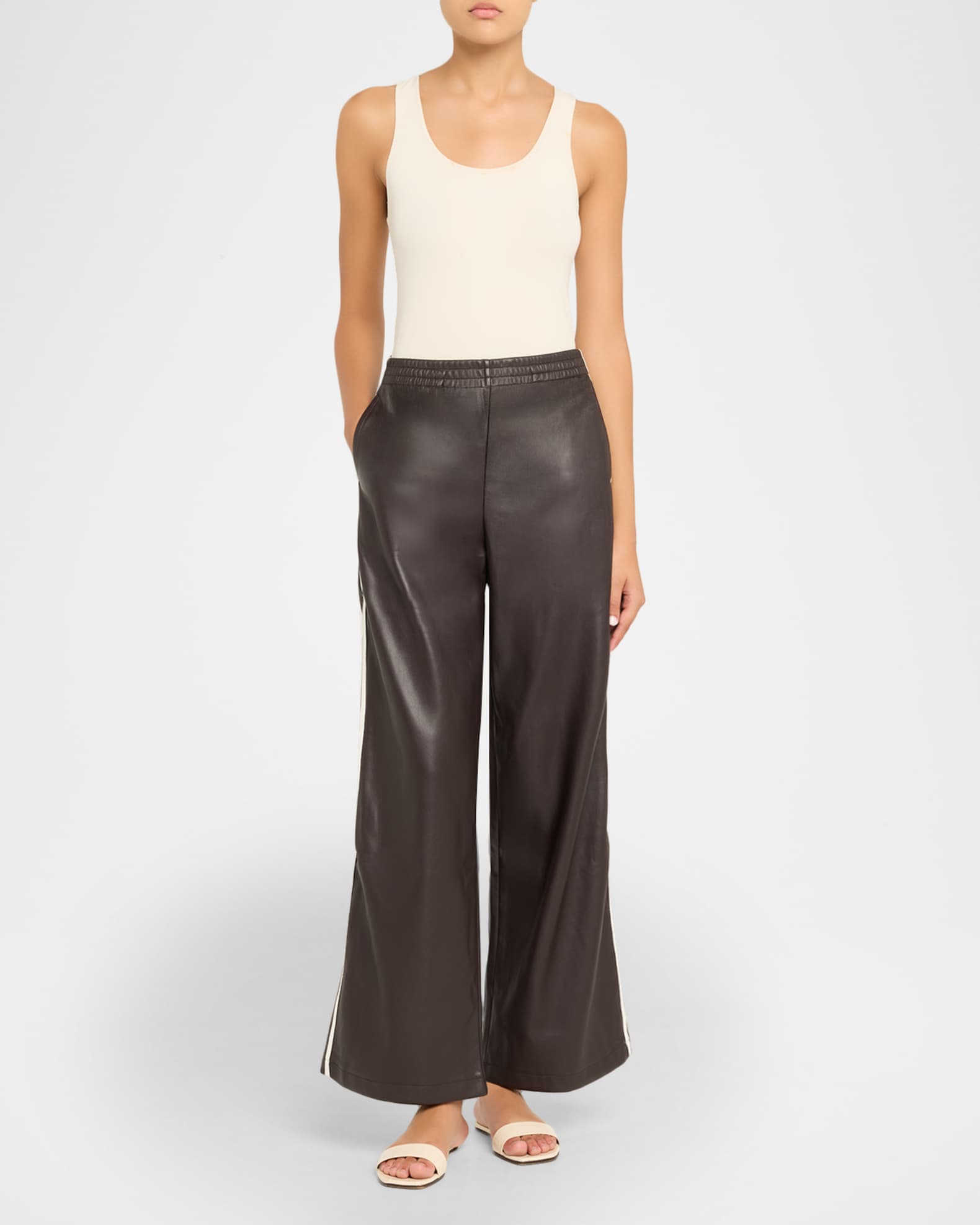 The Upside Twilight Vegan Leather Wide-Leg Pants | Neiman Marcus