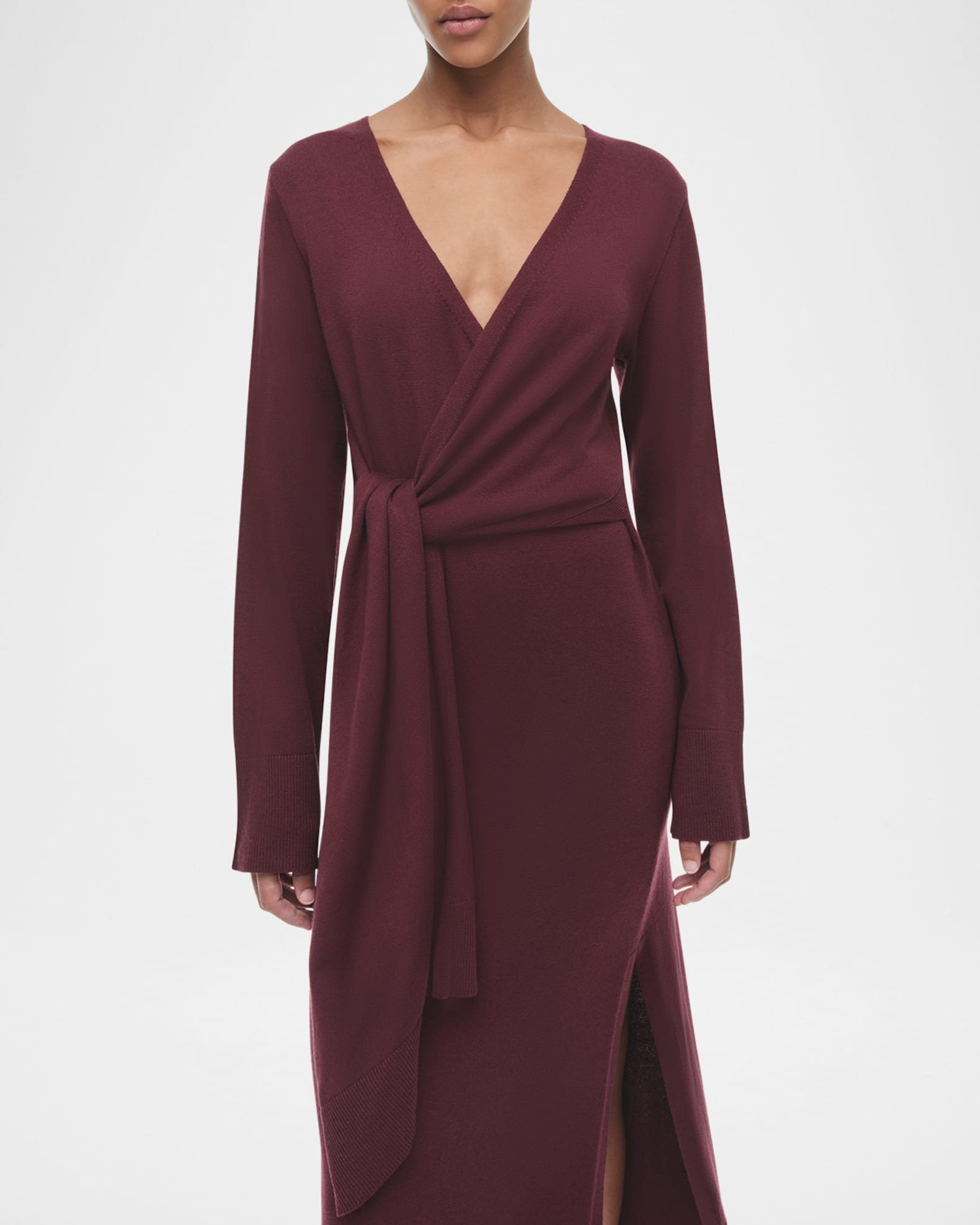 cashmere wrap dress Astrid wool and in green - Diane Von Furstenberg it offers exceptional softness and warmth. SIMKHAI Women's Skyla Wrap-Style Midi-Dress