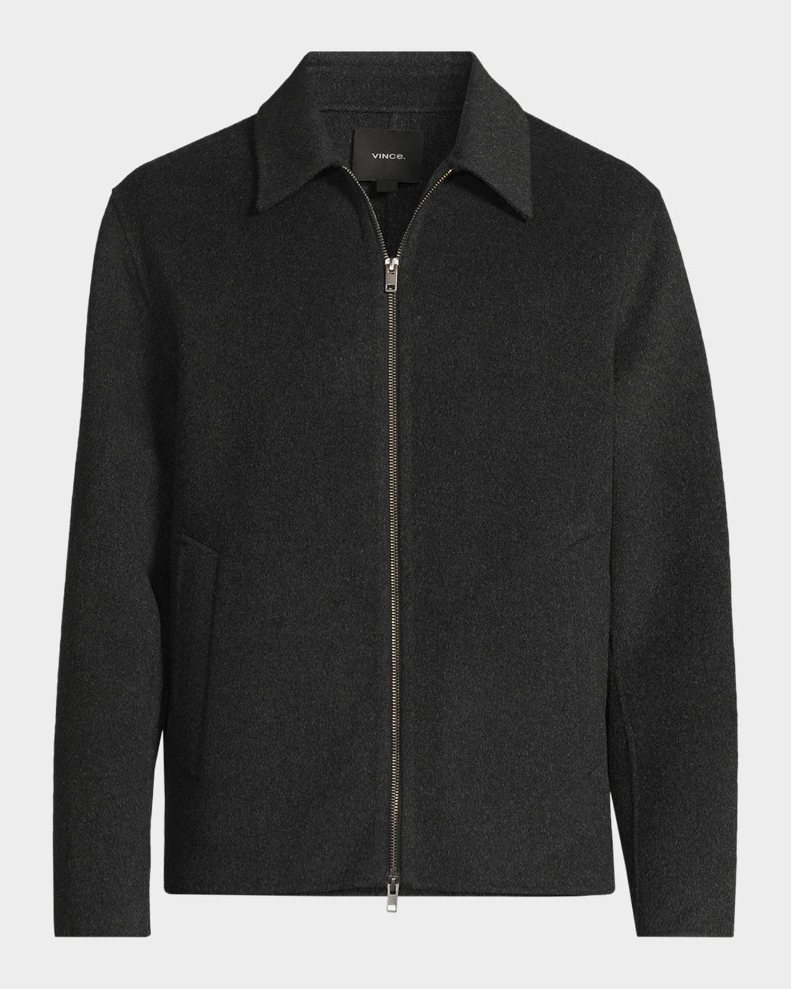 Vince Men's Splittable Wool-Blend Zip-Front Jacket | Neiman Marcus