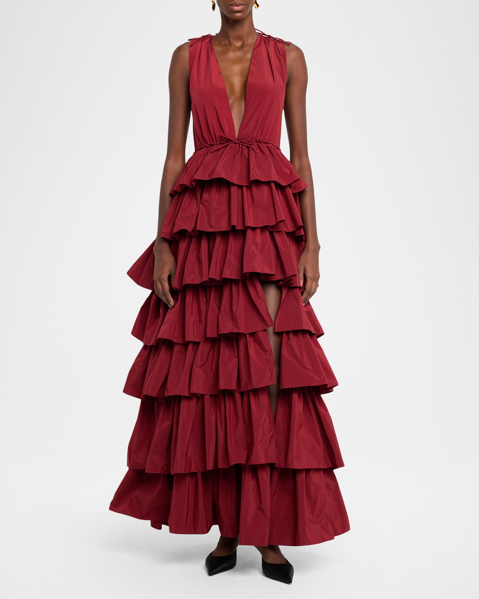 AKNVAS Henriette Ruffle Gown | Neiman Marcus