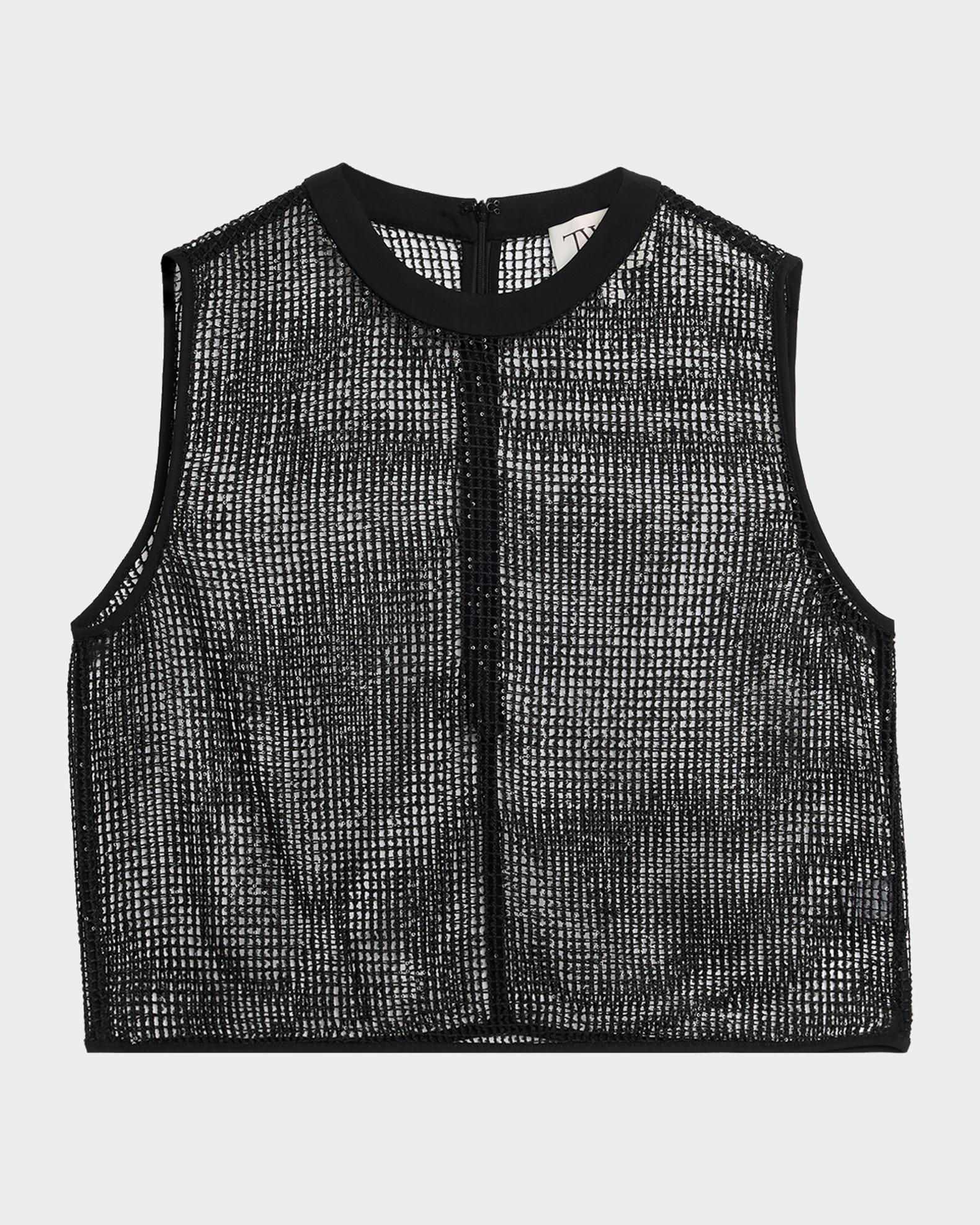 TWP Mini Sequined Netting Muscle Tank | Neiman Marcus