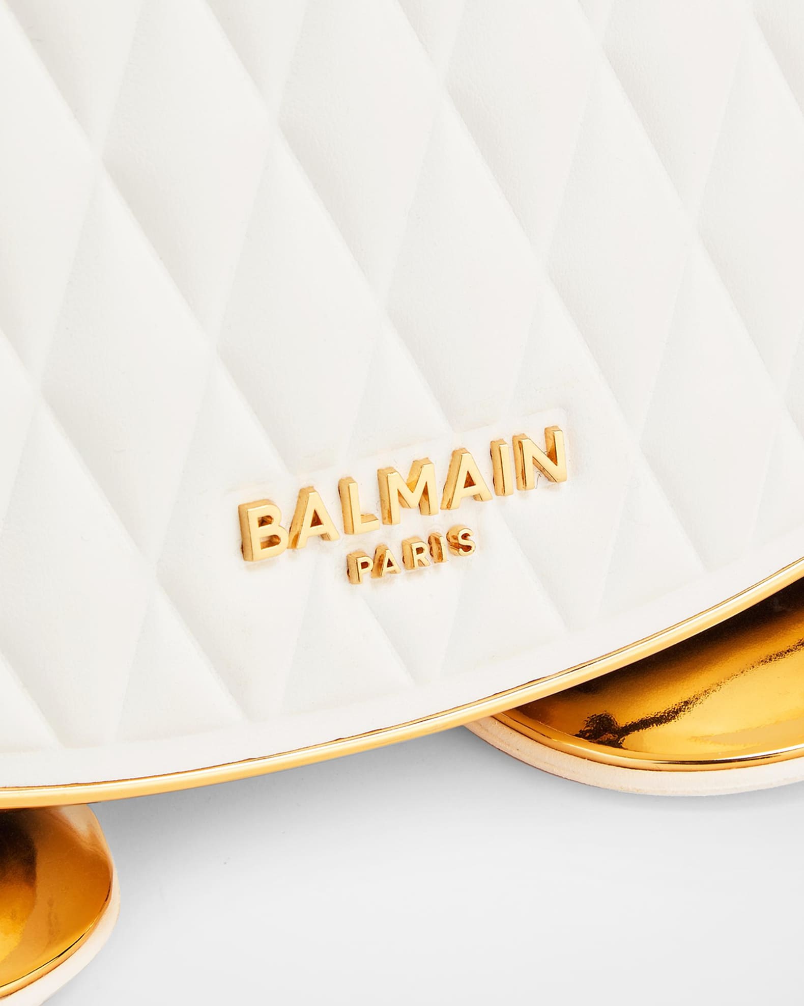 Balmain Jolie Madame Small Quilted Faux Leather Top-Handle Bag