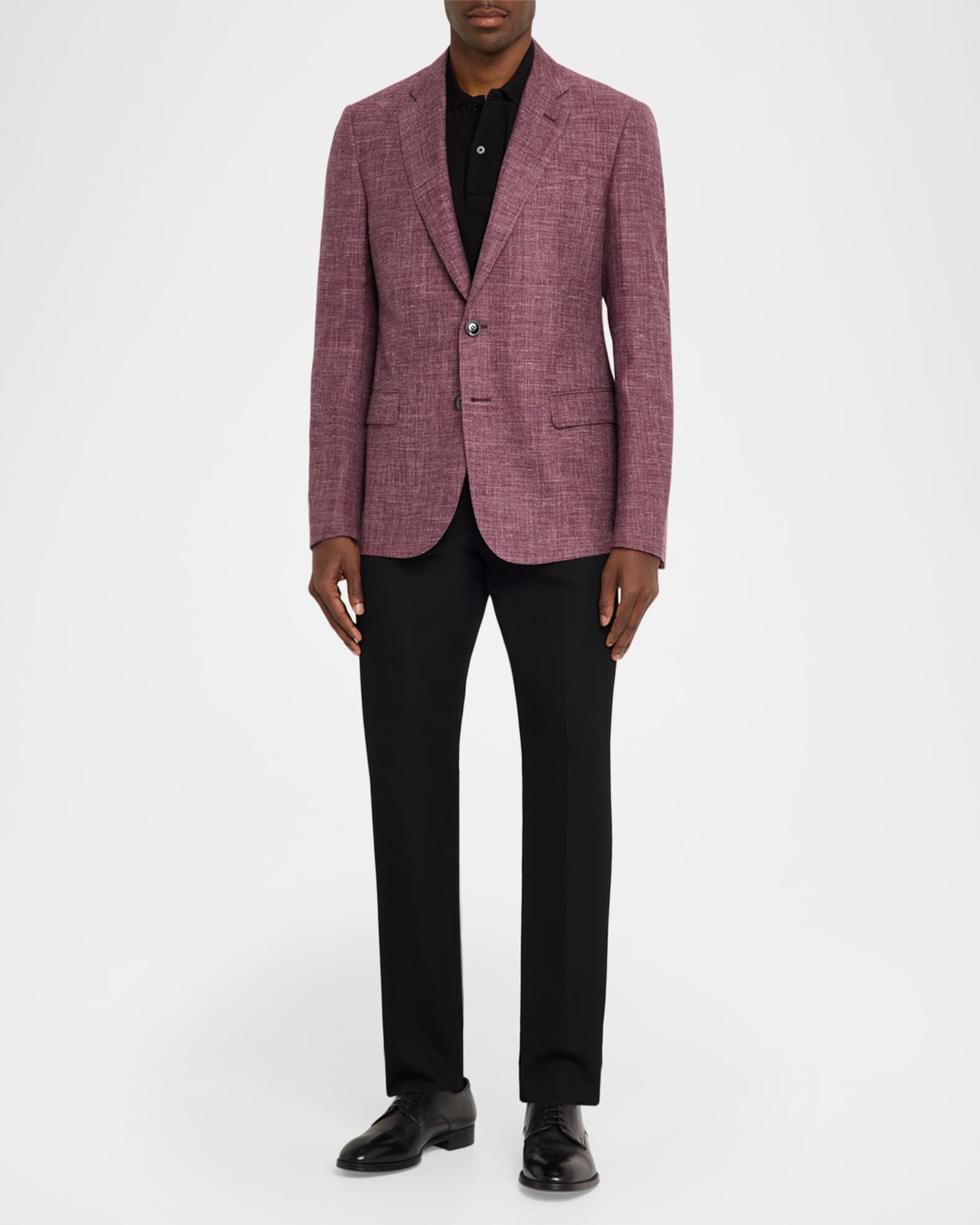 GIORGIO ARMANI ノーカラージャケット イタリア製 ウール シルク Giorgio Armani Men's Wool Silk Linen Sport Coat | Neiman Marcus