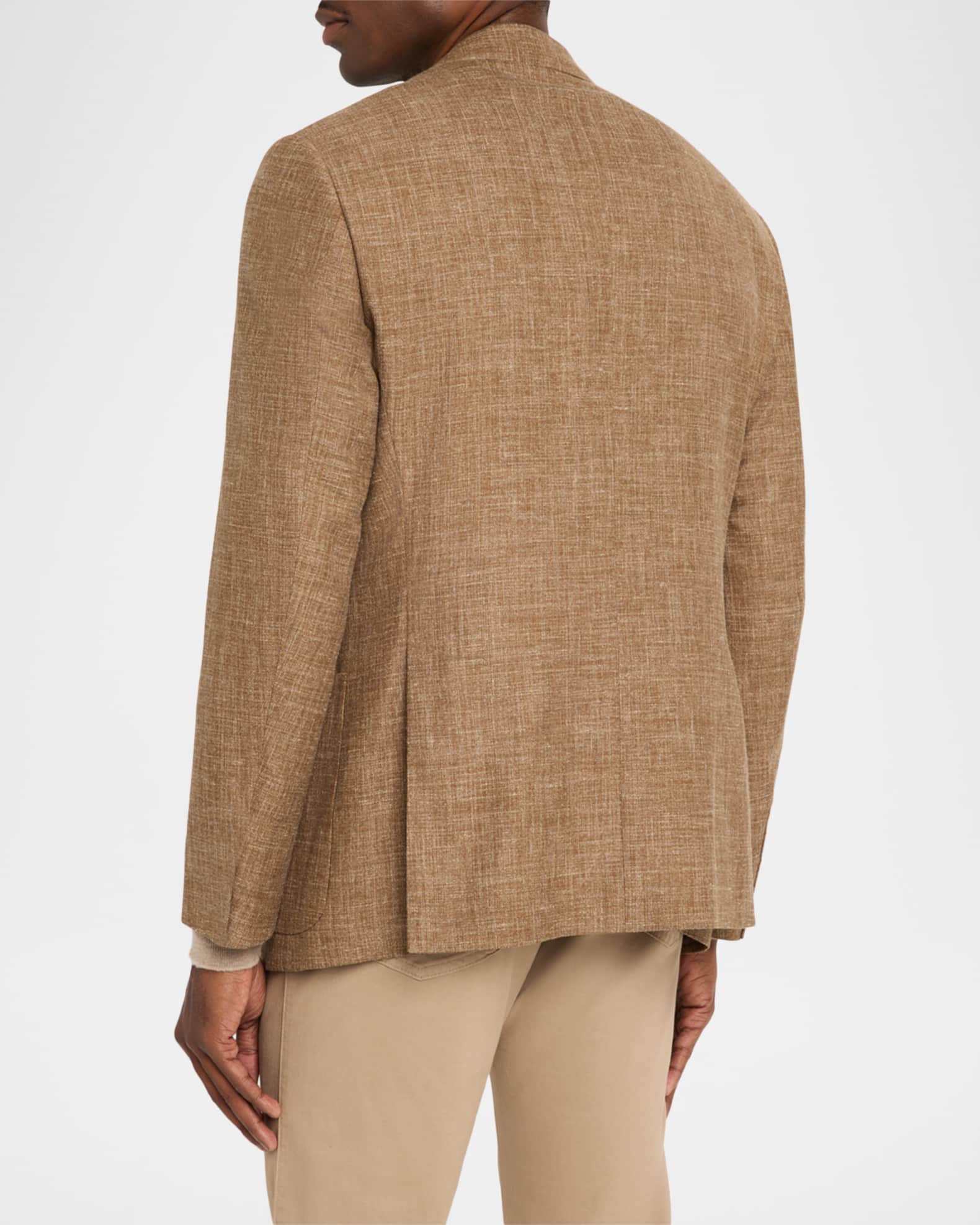 Giorgio Armani Men's Wool, Silk and Linen Crosshatch Sport Coat