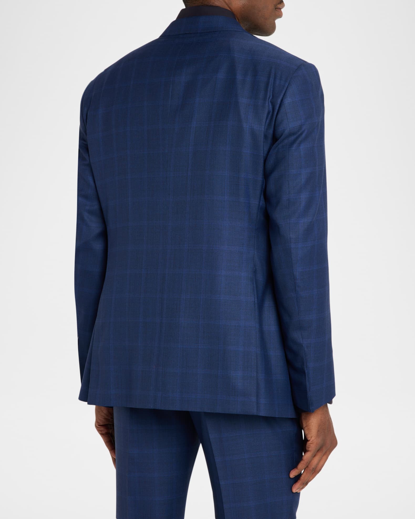 Giorgio Armani Men's Wool and Silk Windowpane Sport Coat | Neiman