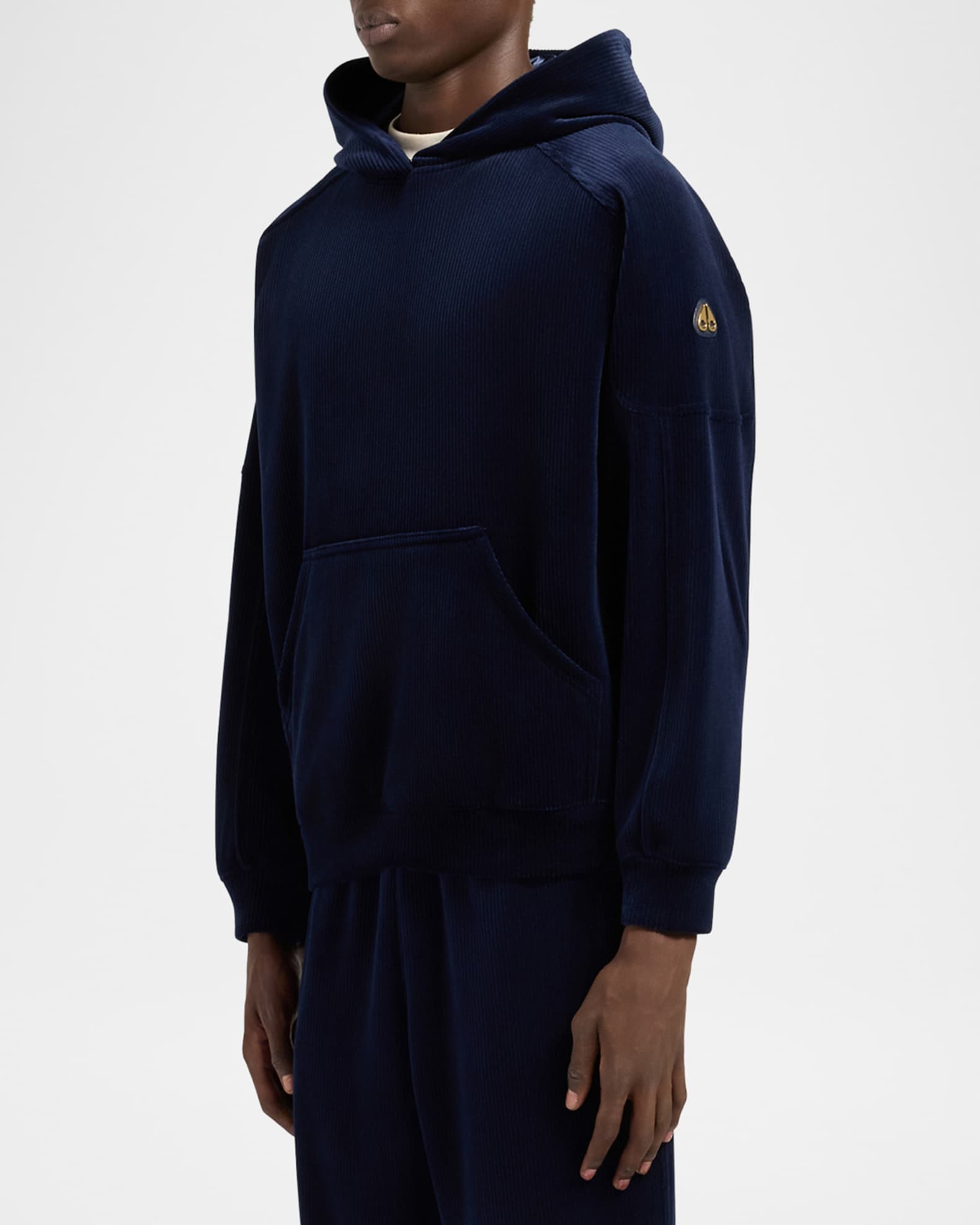 Moose Knuckles Men's Preston Velour Hoodie | Neiman Marcus