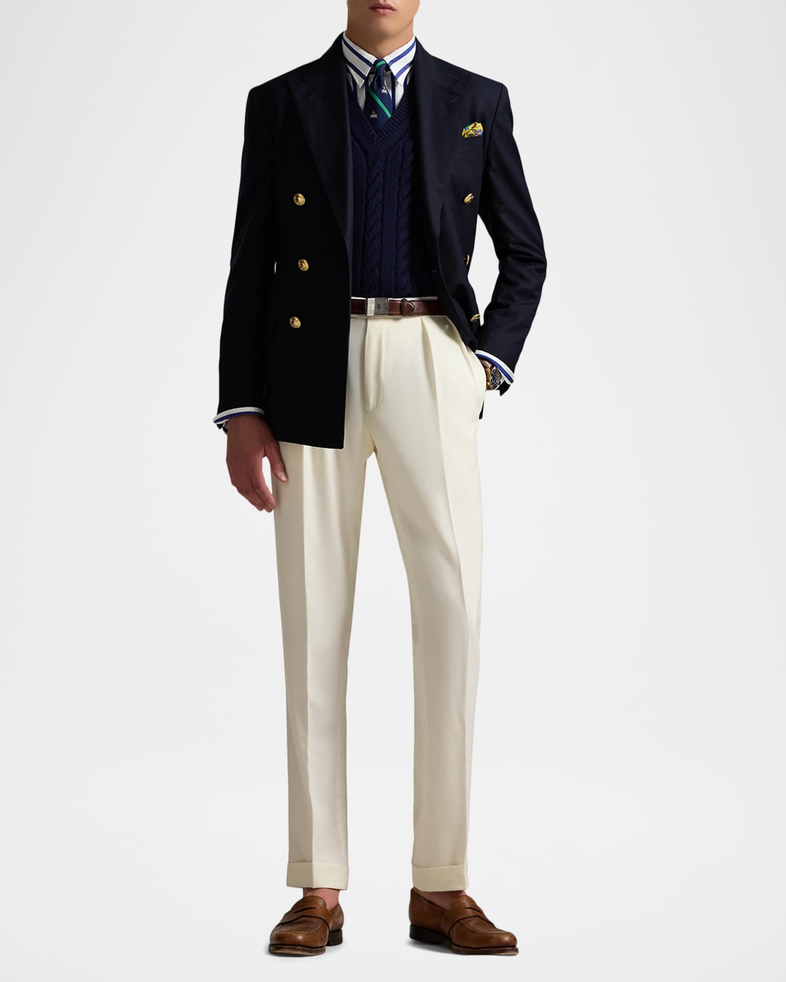 Polo Ralph Lauren Men's The Iconic Doeskin Double-Breasted Blazer