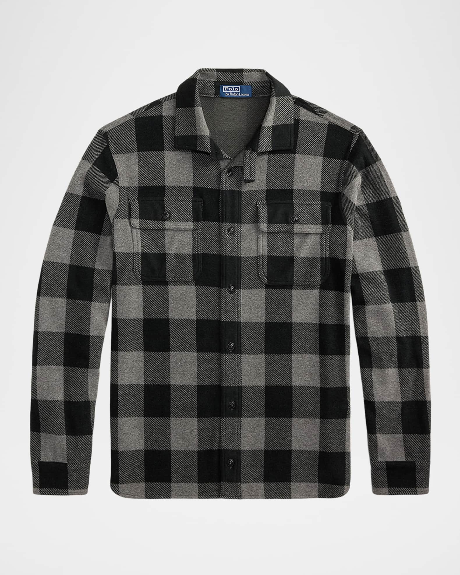 Polo Ralph Lauren Men's Flannel Knit Overshirt | Neiman Marcus