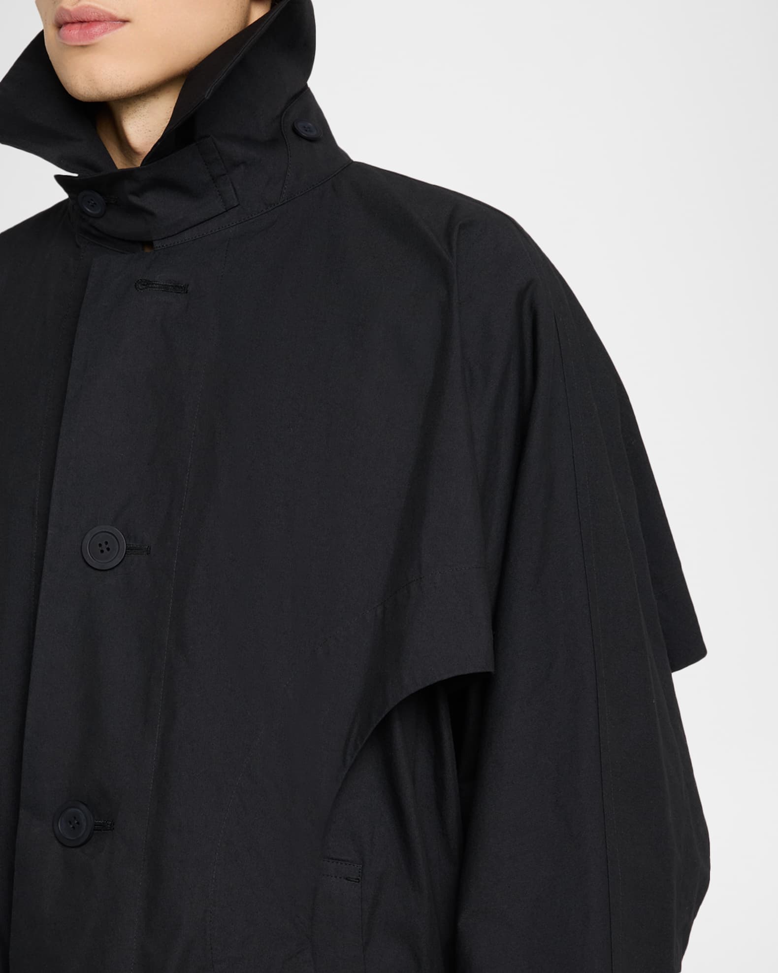 Homme Plisse Issey Miyake Men's Cavity Long Coat | Neiman Marcus