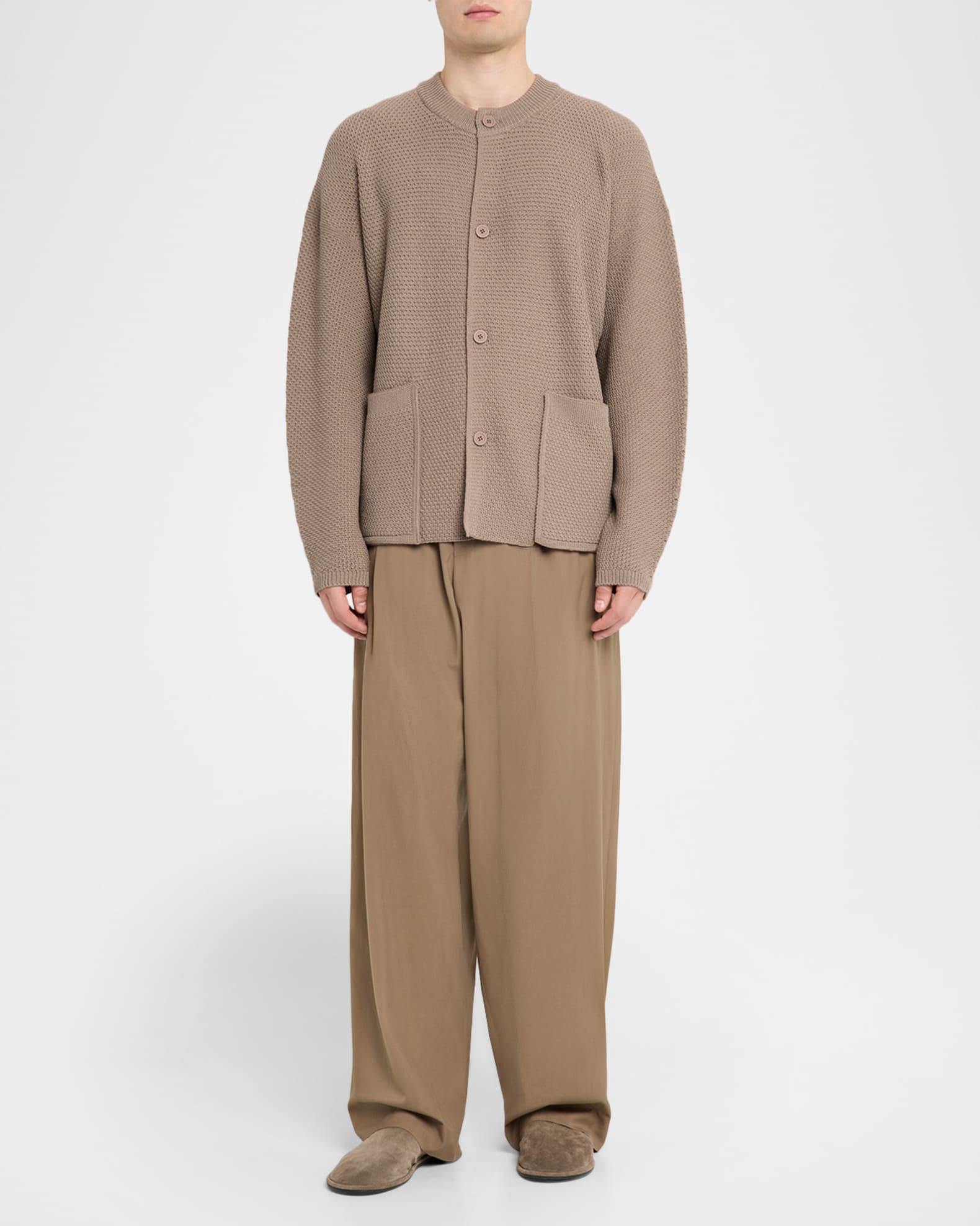 HOMME PLISSE ラスティック　カーディガン 23aw　イッセイミヤケ Homme Plisse Issey Miyake Men's Rustic Knit Cardigan | Neiman Marcus