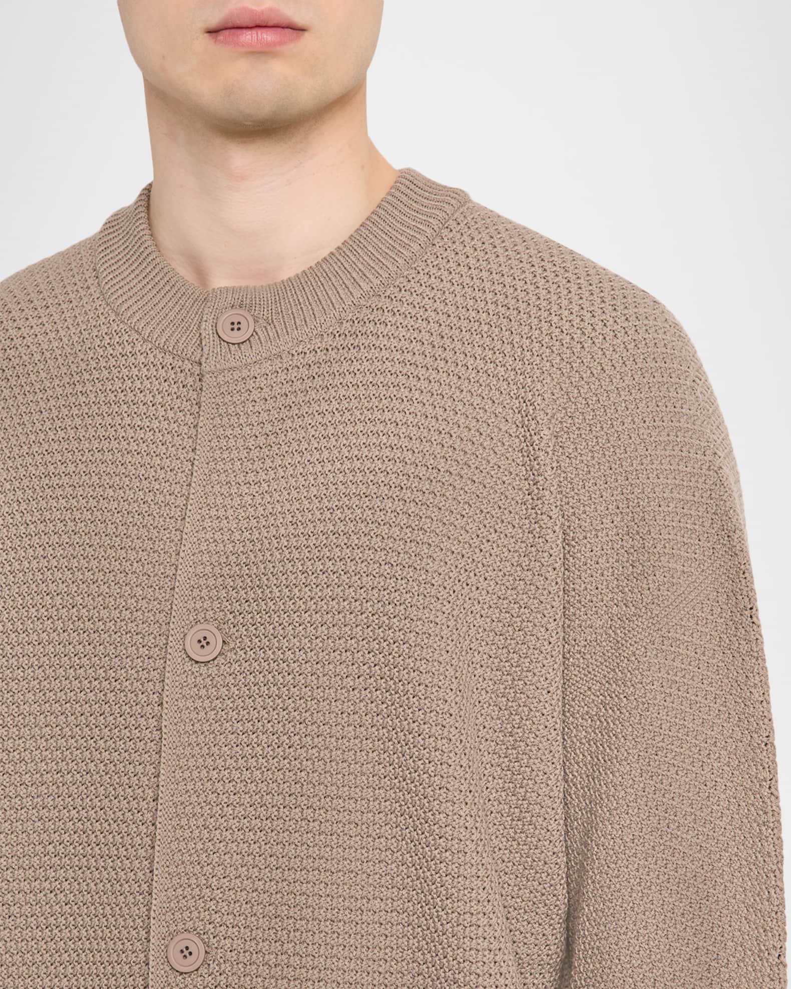 Homme Plisse Issey Miyake Men's Rustic Knit Cardigan | Neiman Marcus