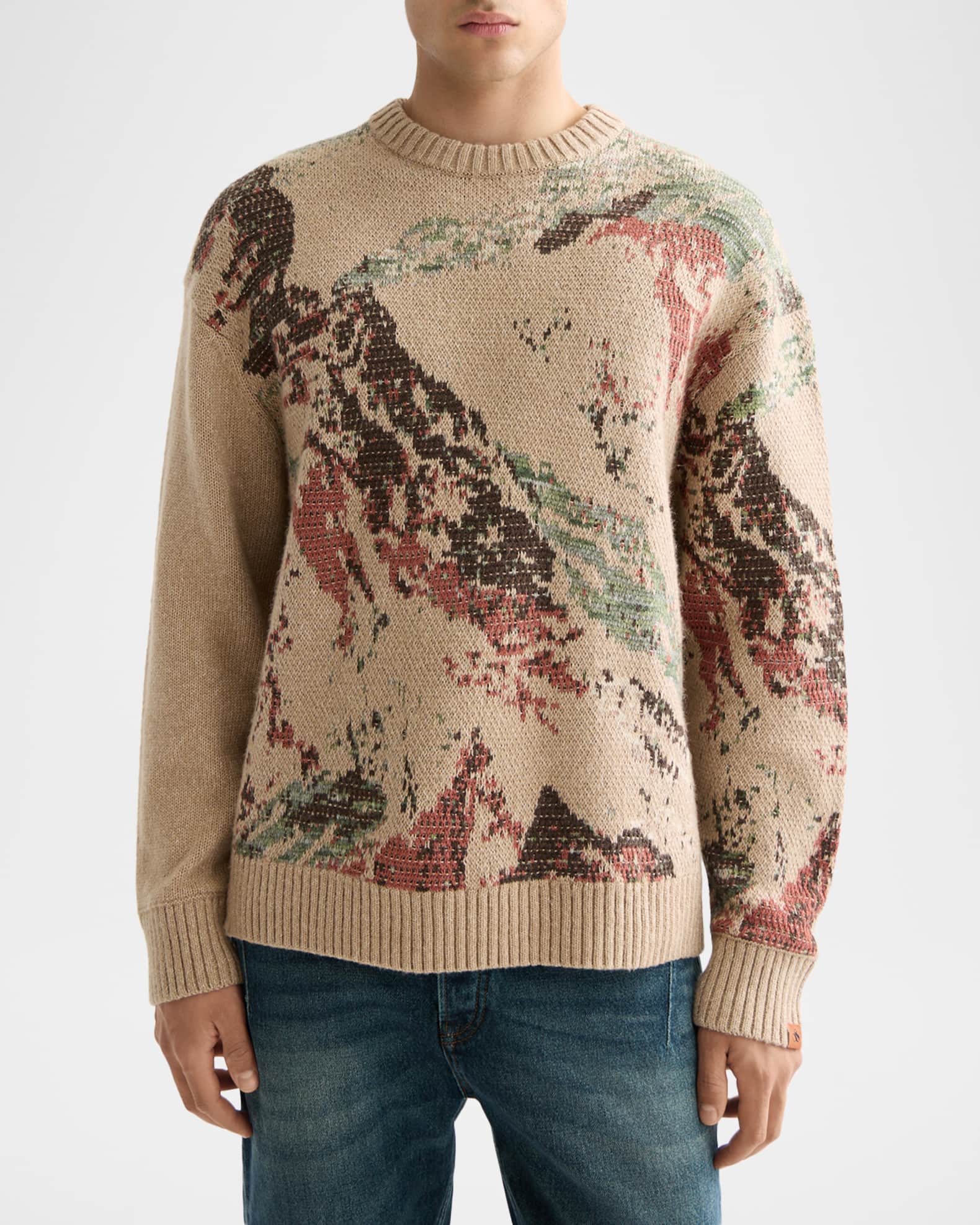 Scotch & Soda Men's Mountain Jacquard Loose Knit Sweater | Neiman