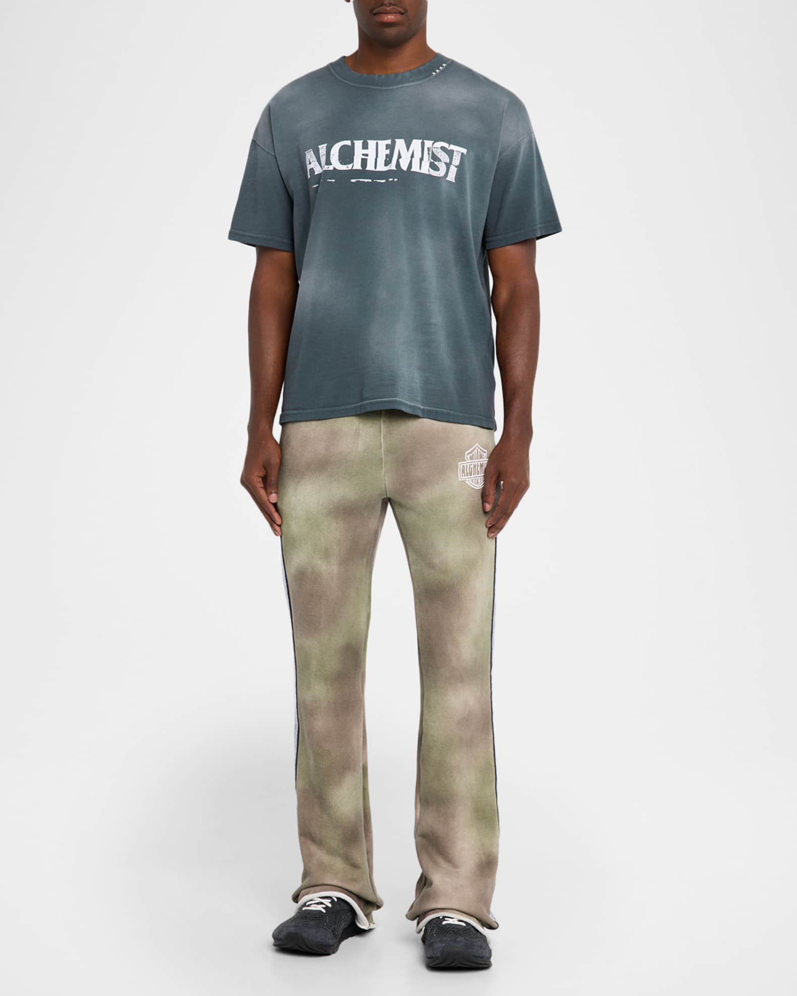 Alchemist Men's Ripped Logo T-Shirt | Neiman Marcus