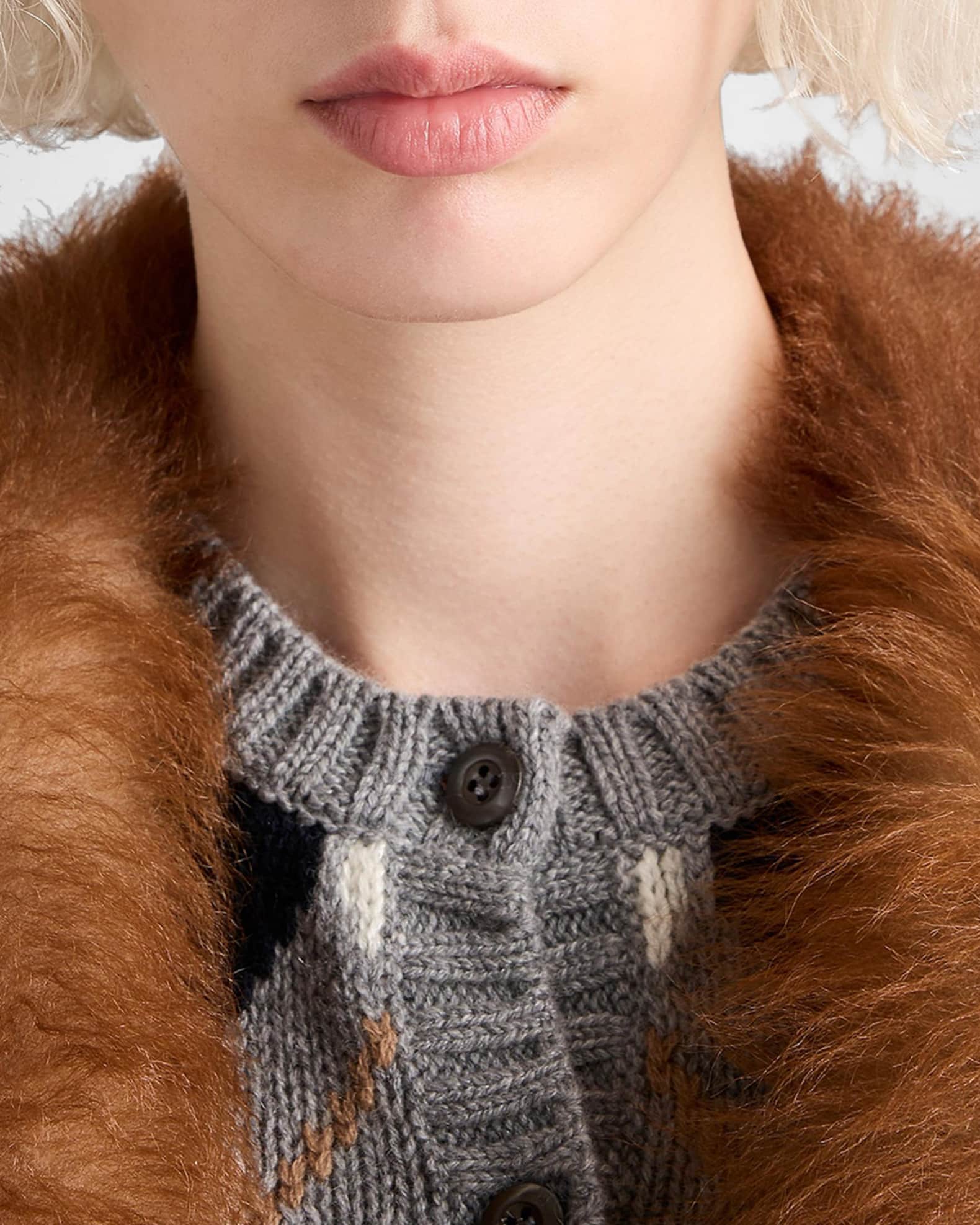 Prada Jacquard cashmere cardigan | Neiman Marcus