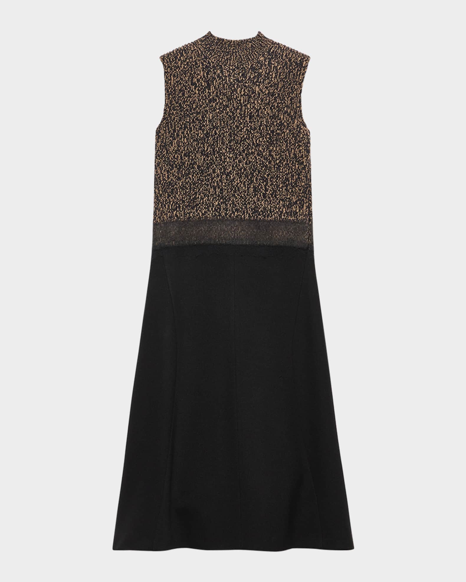 Prada Shetland Wool-Cashmere Knit Sleeveless Midi Dress | Neiman