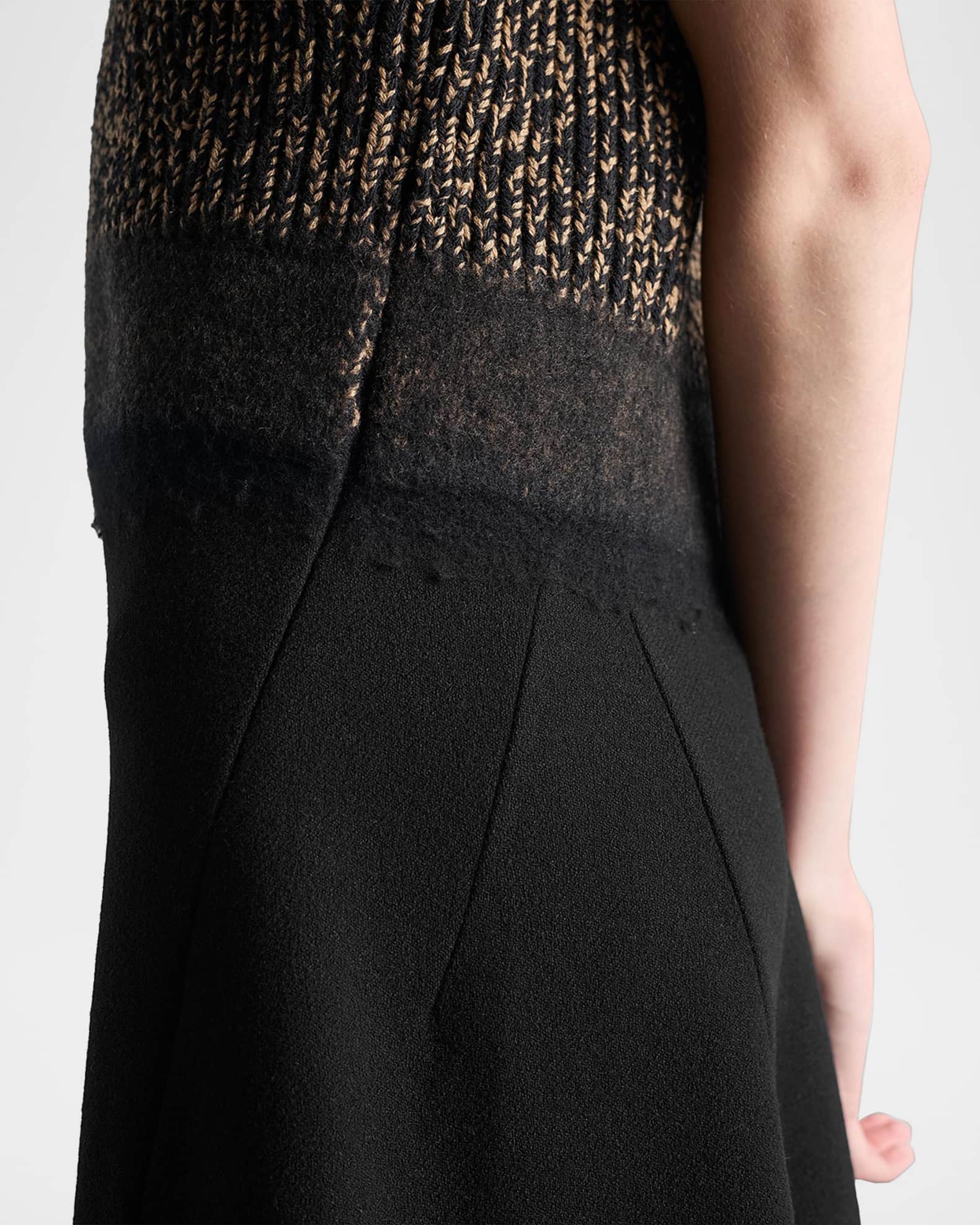 Prada Shetland Wool-Cashmere Knit Sleeveless Midi Dress | Neiman