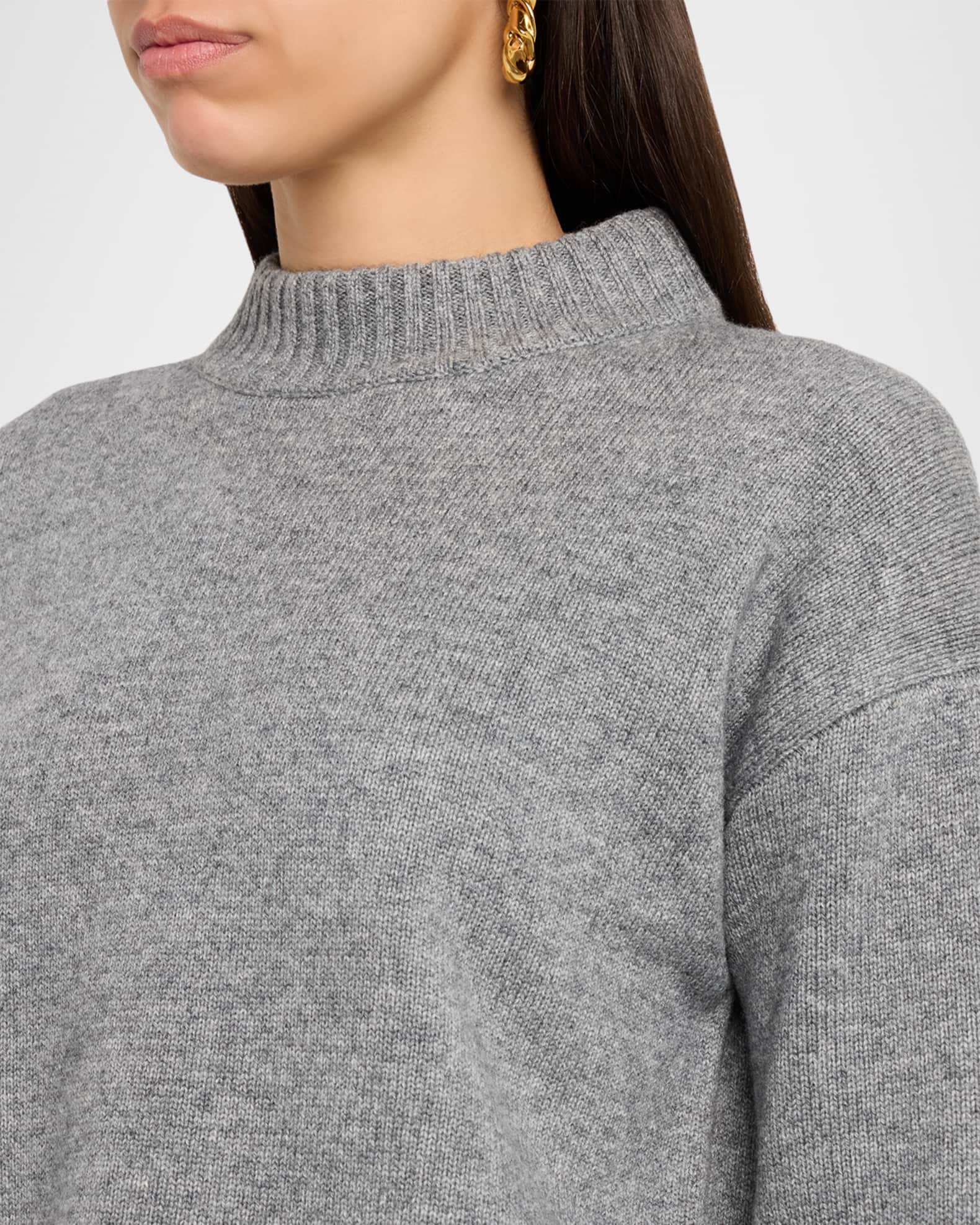 toamam♭　Pニット　グレー Veronica Beard Andi Wool-Cashmere Turtleneck Sweater | Neiman Marcus