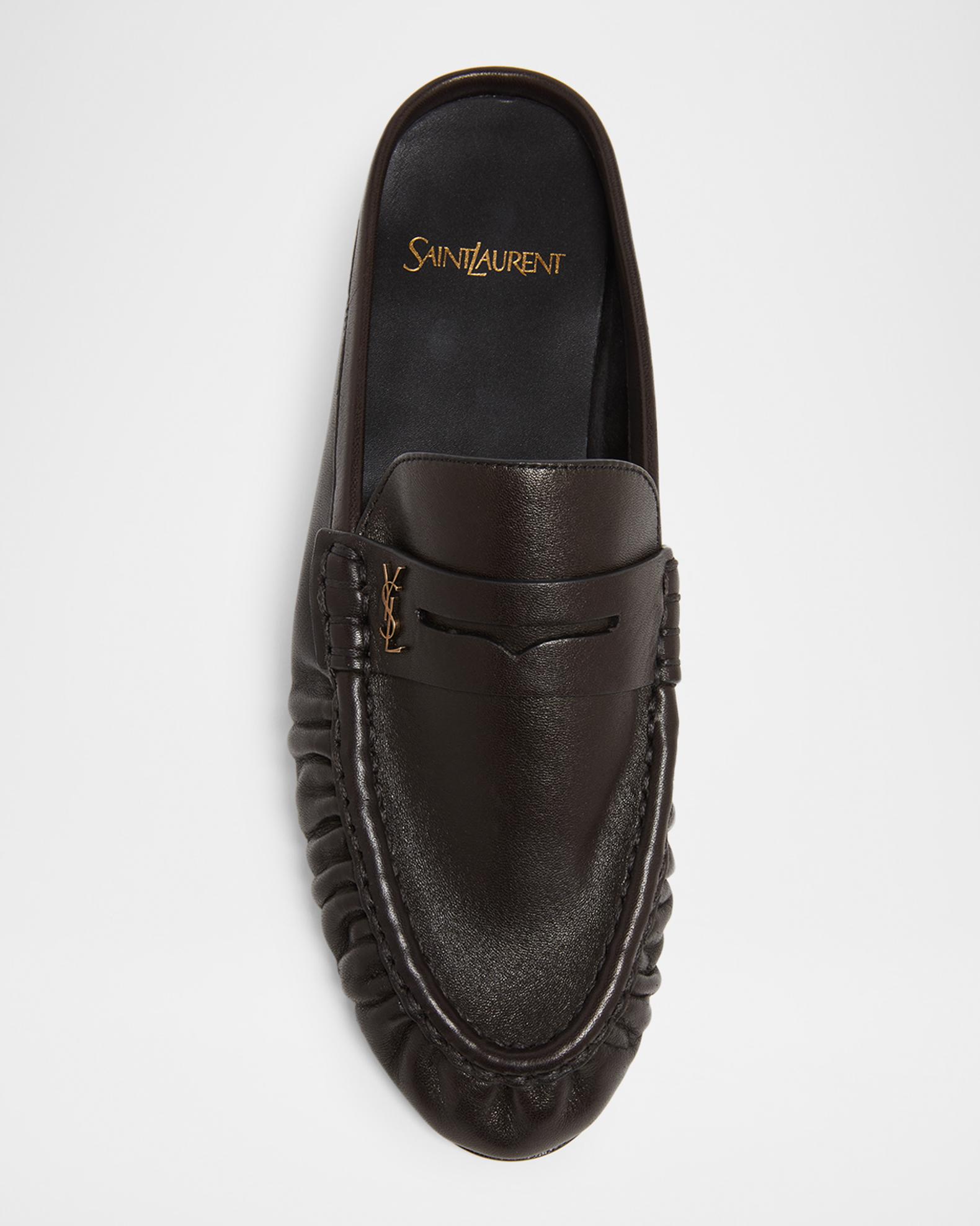 靴 saint laurent paris : leather loafers Saint Laurent Le Loafer Leather Penny Loafer Mules | Neiman Marcus