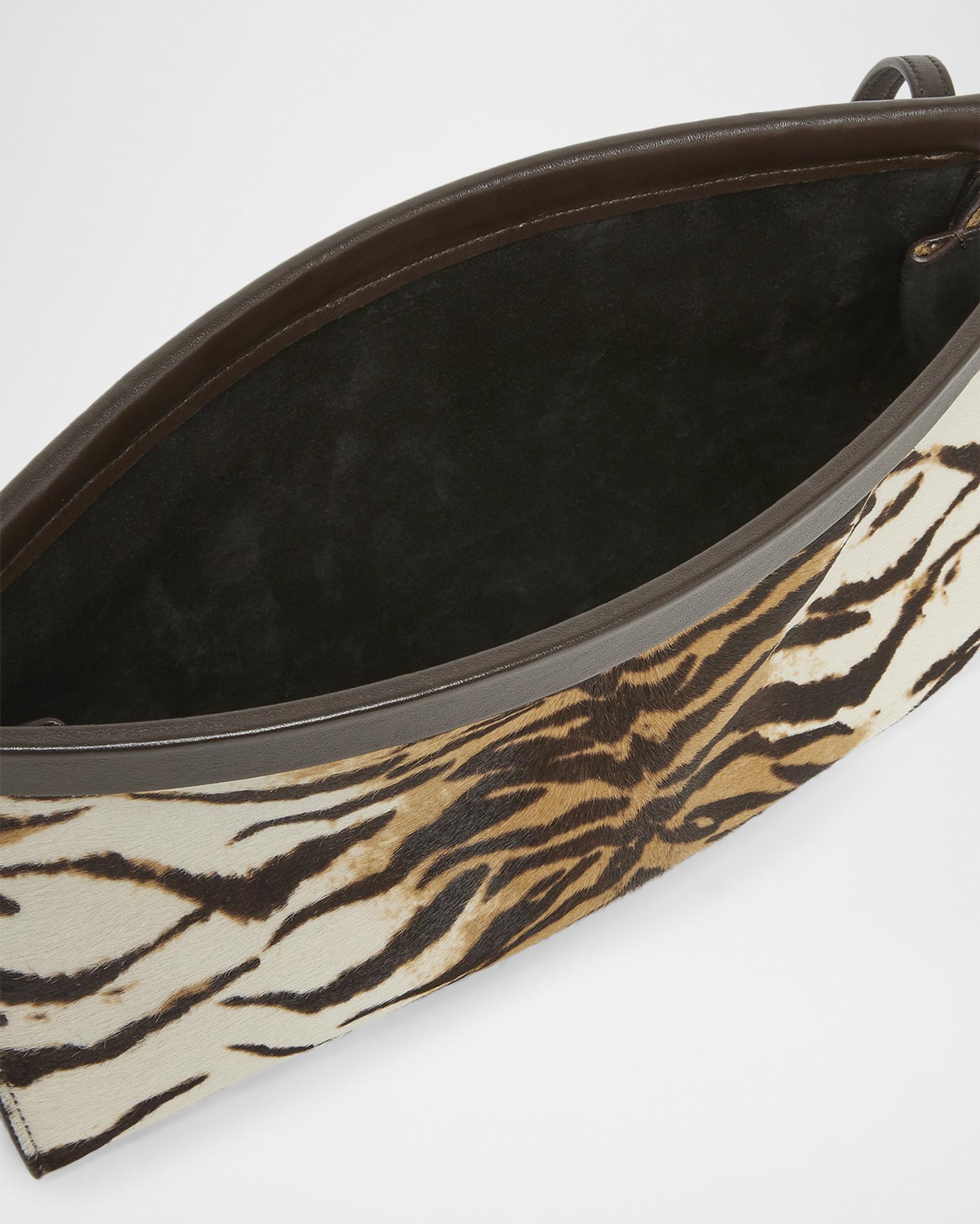 ALAÏA Le Click Tiger-Print Calf Hair East-West Shoulder Bag