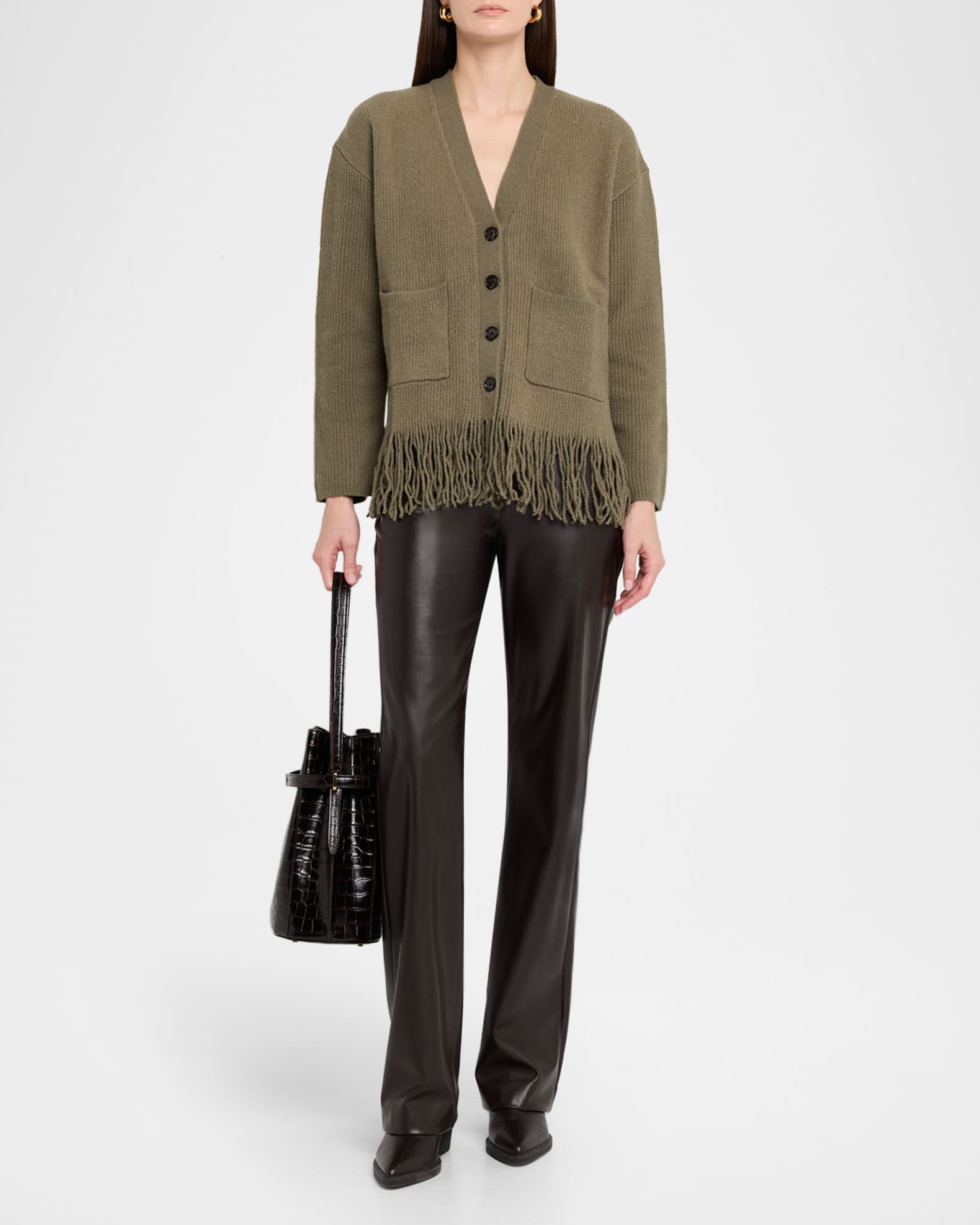 Rails Kairi Fringe Wool-Blend Cardigan | Neiman Marcus