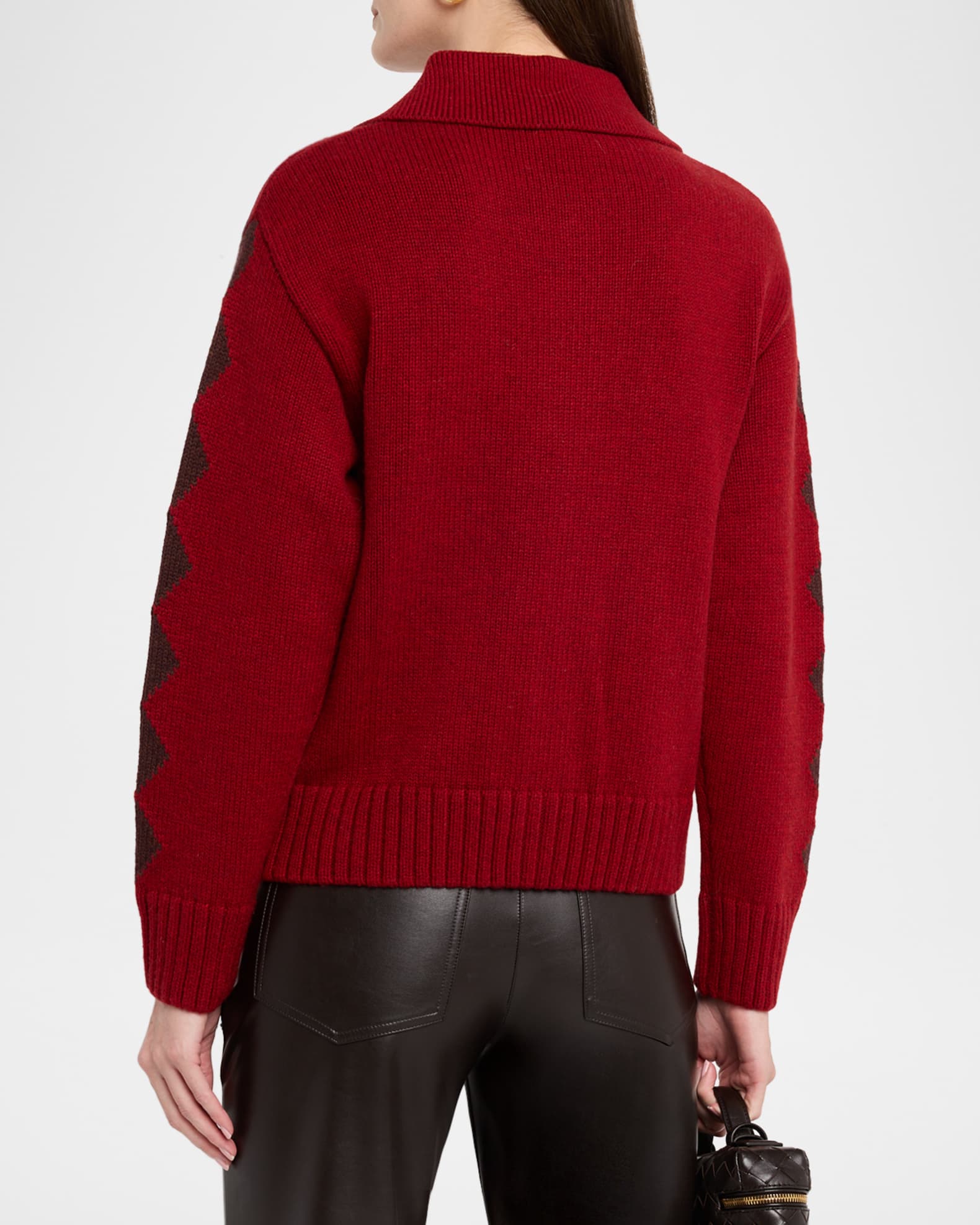 トップス HERILL Cashmere Norwegian Sweater Red/2 Rails Rhea Western Zip Cardigan | Neiman Marcus