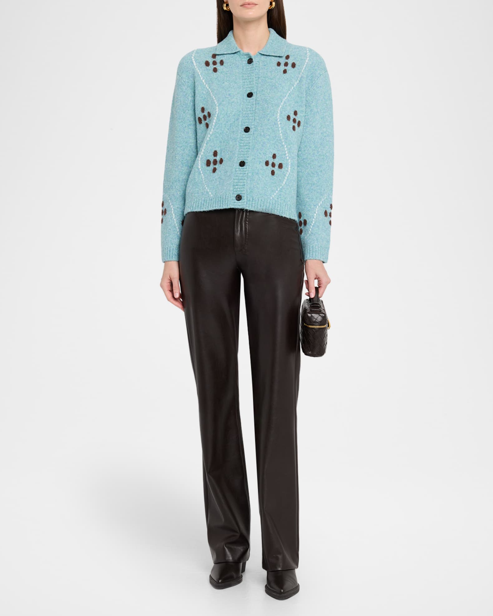 Rails Luisa Collared Wool-Blend Cardigan | Neiman Marcus