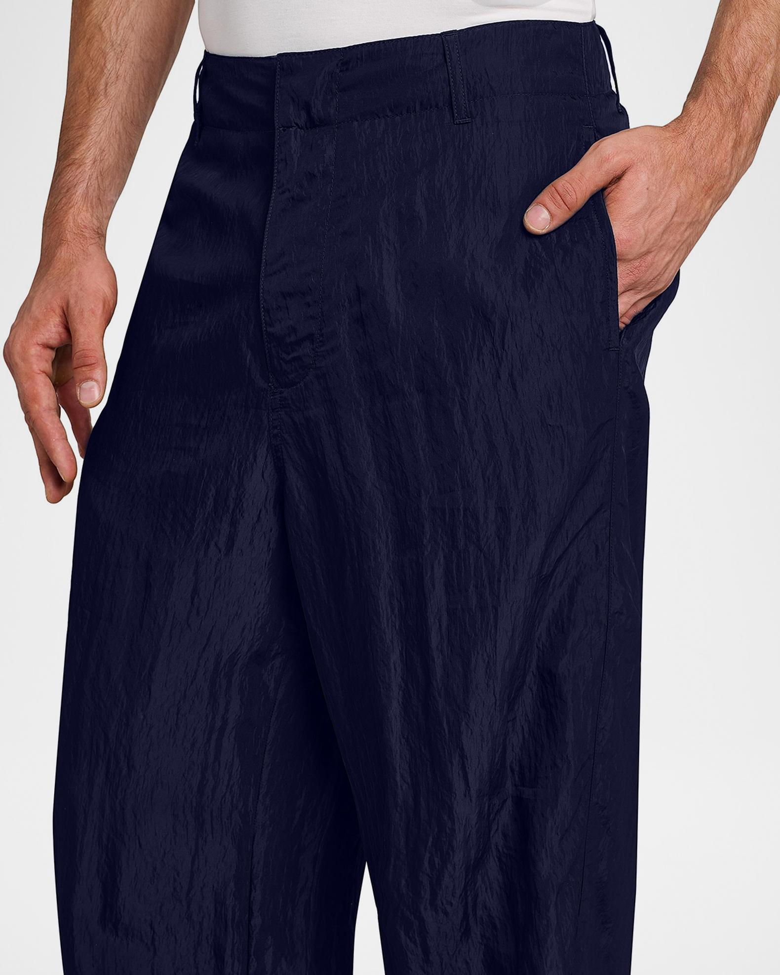 Giorgio Armani Men's Crinkled Viscose Trousers | Neiman Marcus