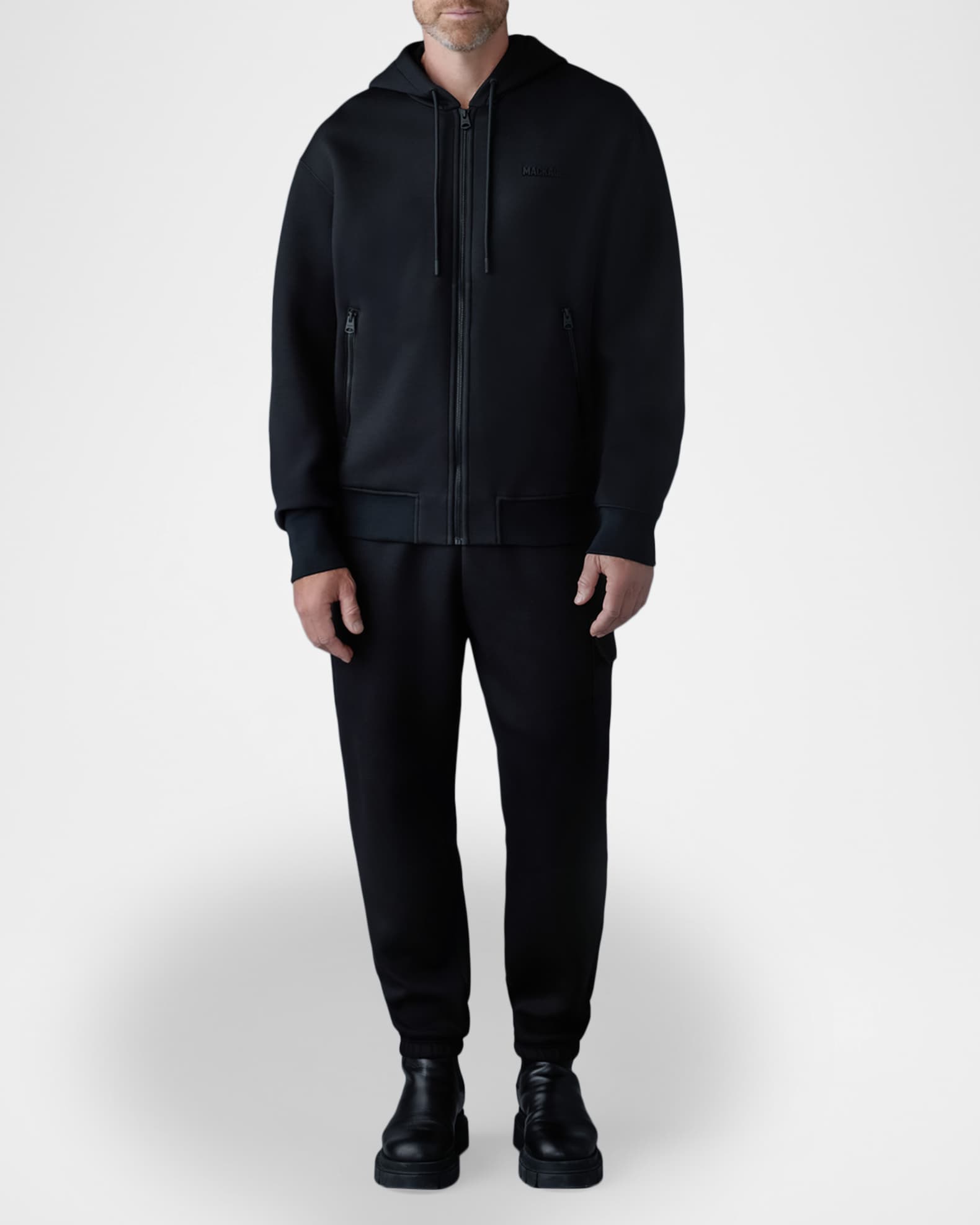 Mackage Men's Krystos Double-Face Jersey Hoodie | Neiman Marcus