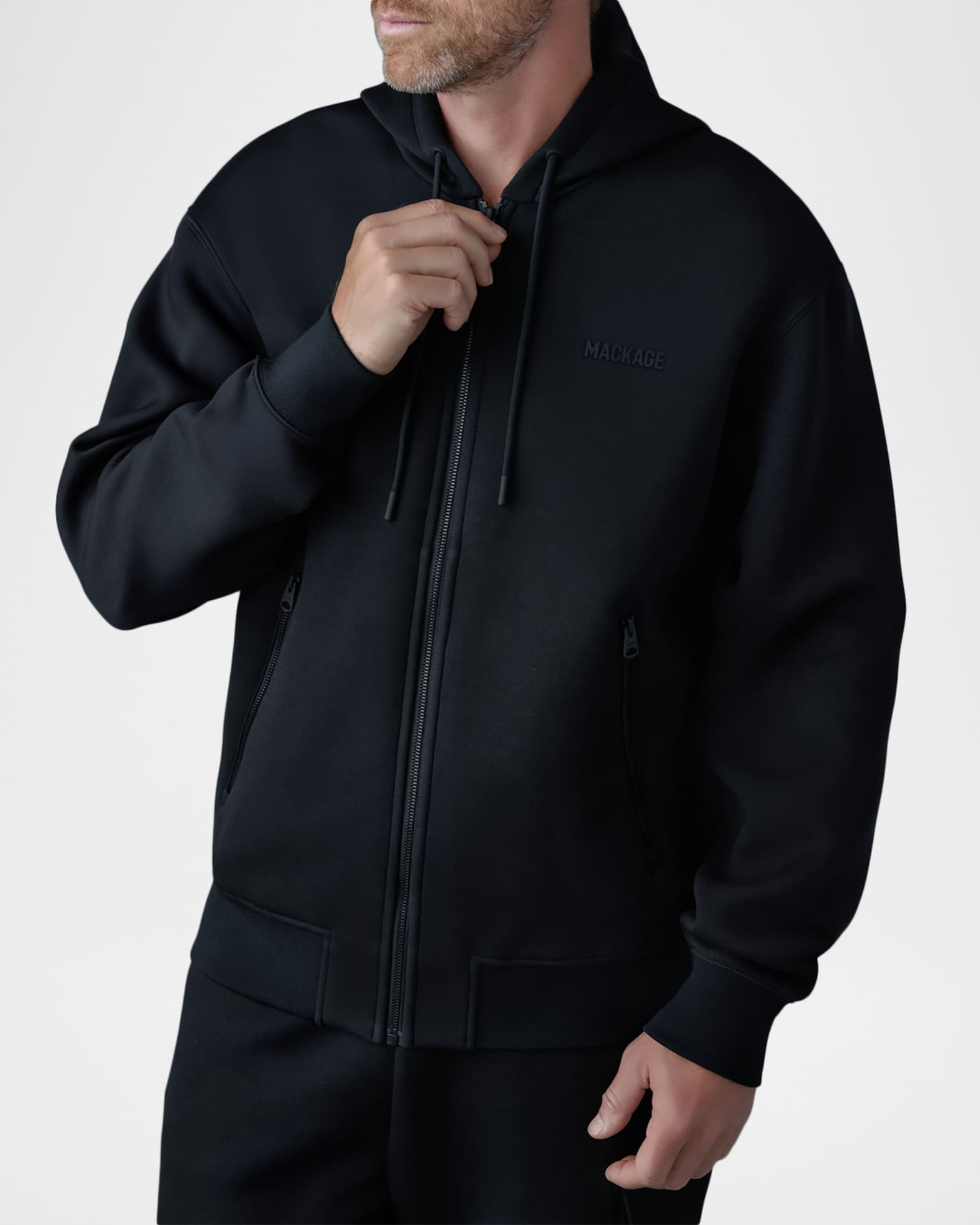 Mackage Men's Krystos Double-Face Jersey Hoodie | Neiman Marcus