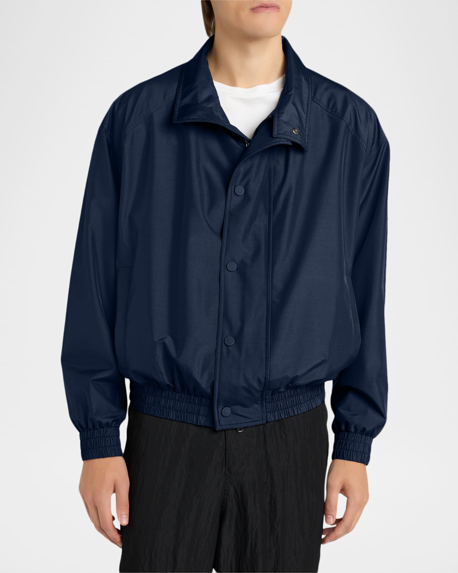 Giorgio Armani Men's Oversized Snap-Front Bomber Jacket | Neiman