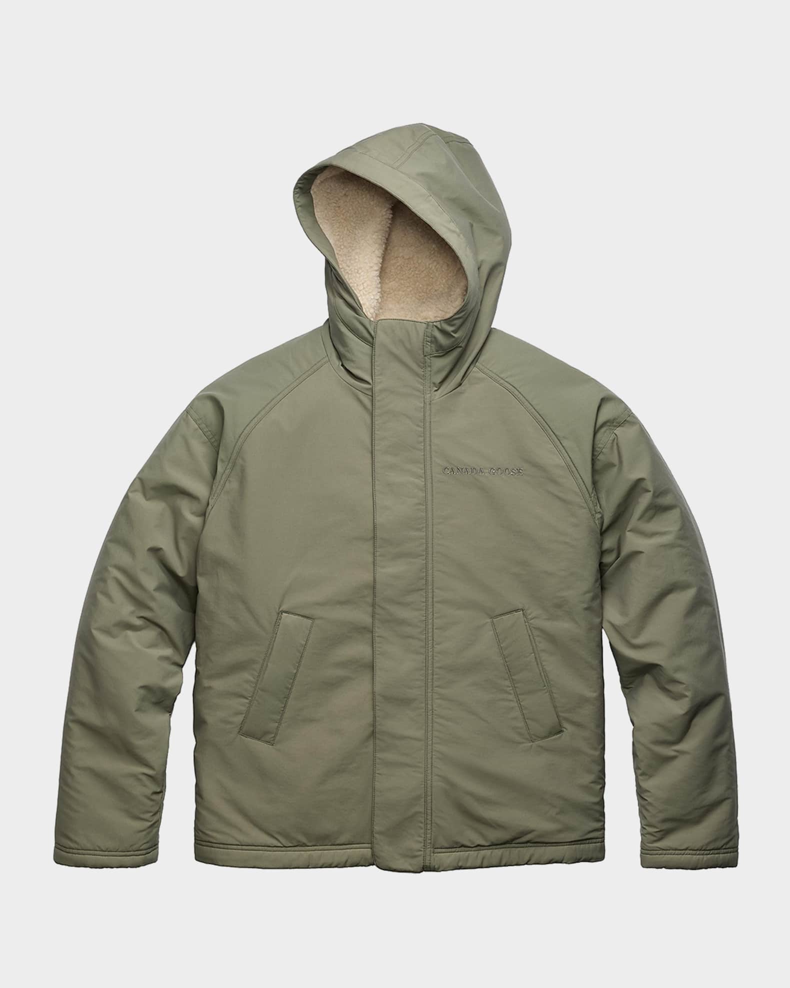 Canada Goose Men's Alberni Reversible Fleece Hooded Bomber Jacket