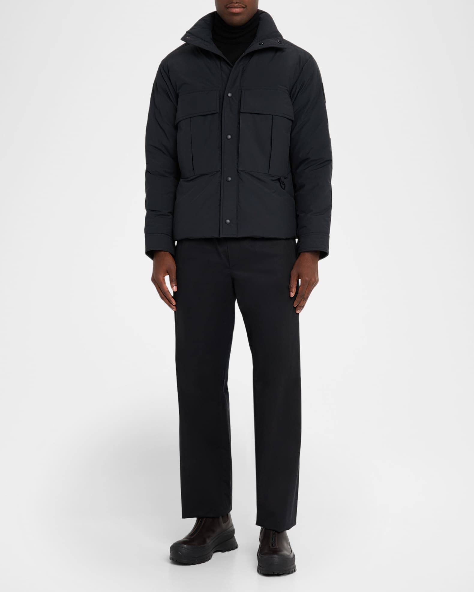 Canada Goose Men's Kirby Padded Ripstop Snap-Front Jacket | Neiman