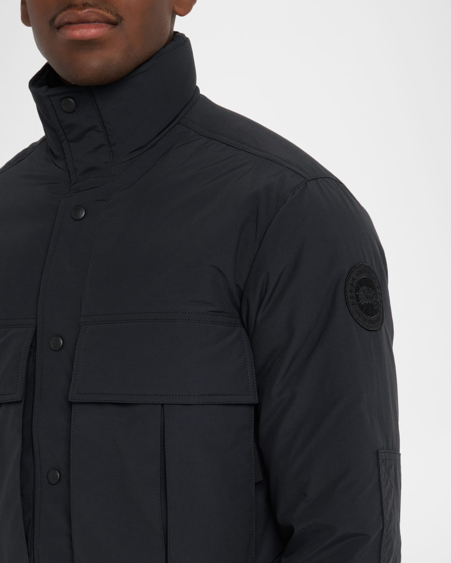 Canada Goose Men's Kirby Padded Ripstop Snap-Front Jacket | Neiman