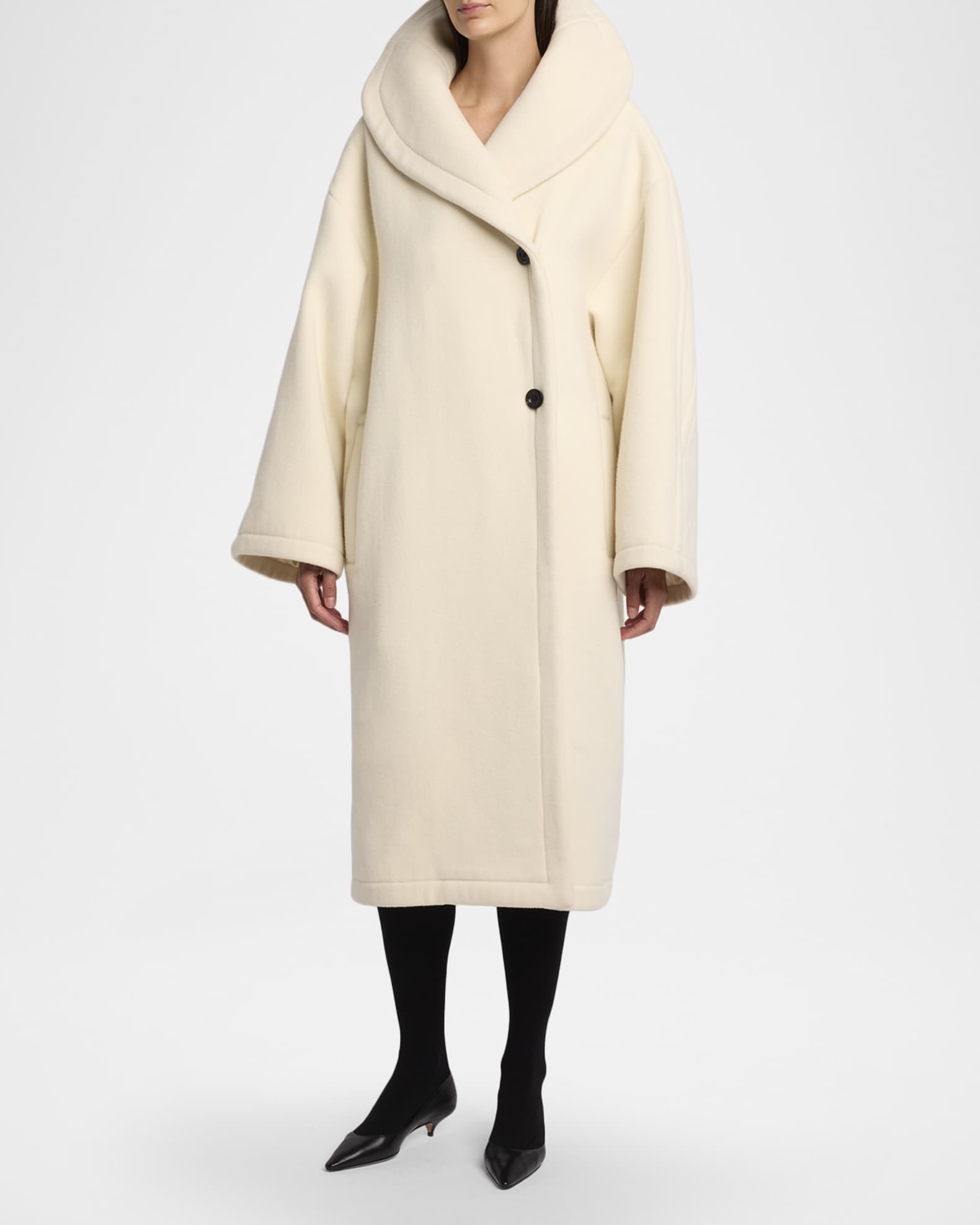 THE ROW Regino Double-Breasted Oversized Wool Coat | Neiman Marcus