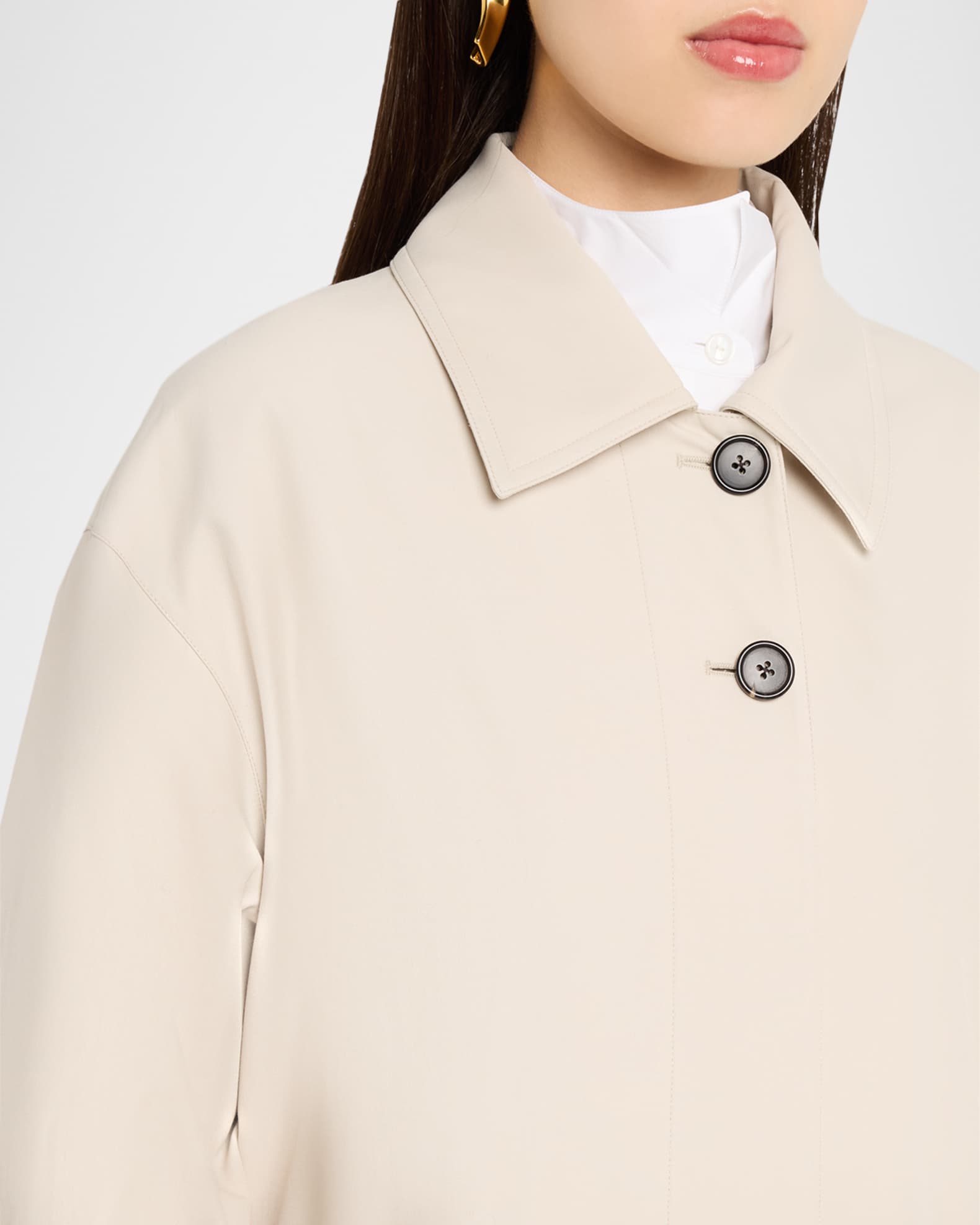 THE ROW Lolana Single-Breasted Long Trench Coat | Neiman Marcus