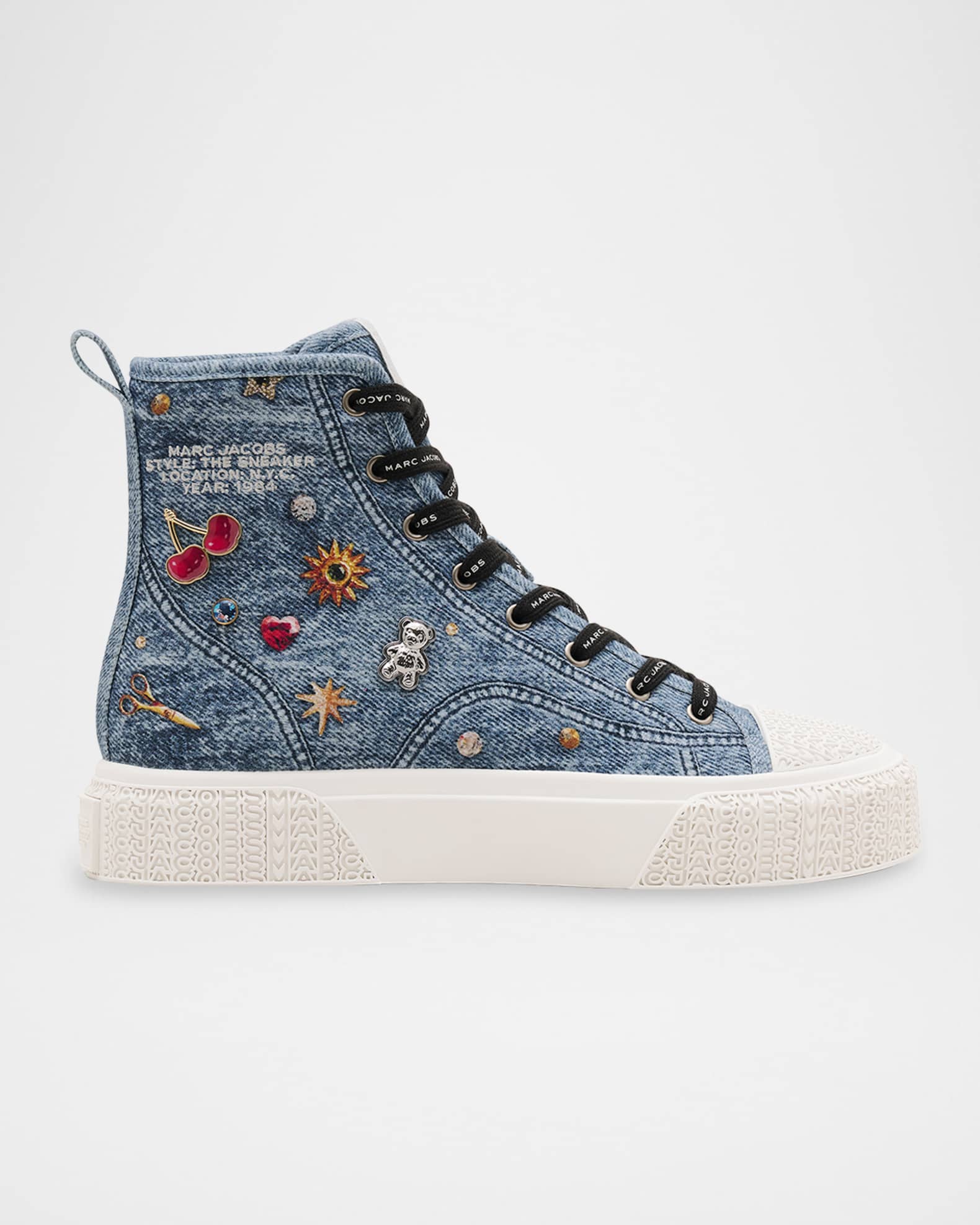 Marc Jacobs The Trinket Charm High-Top Sneakers | Neiman Marcus