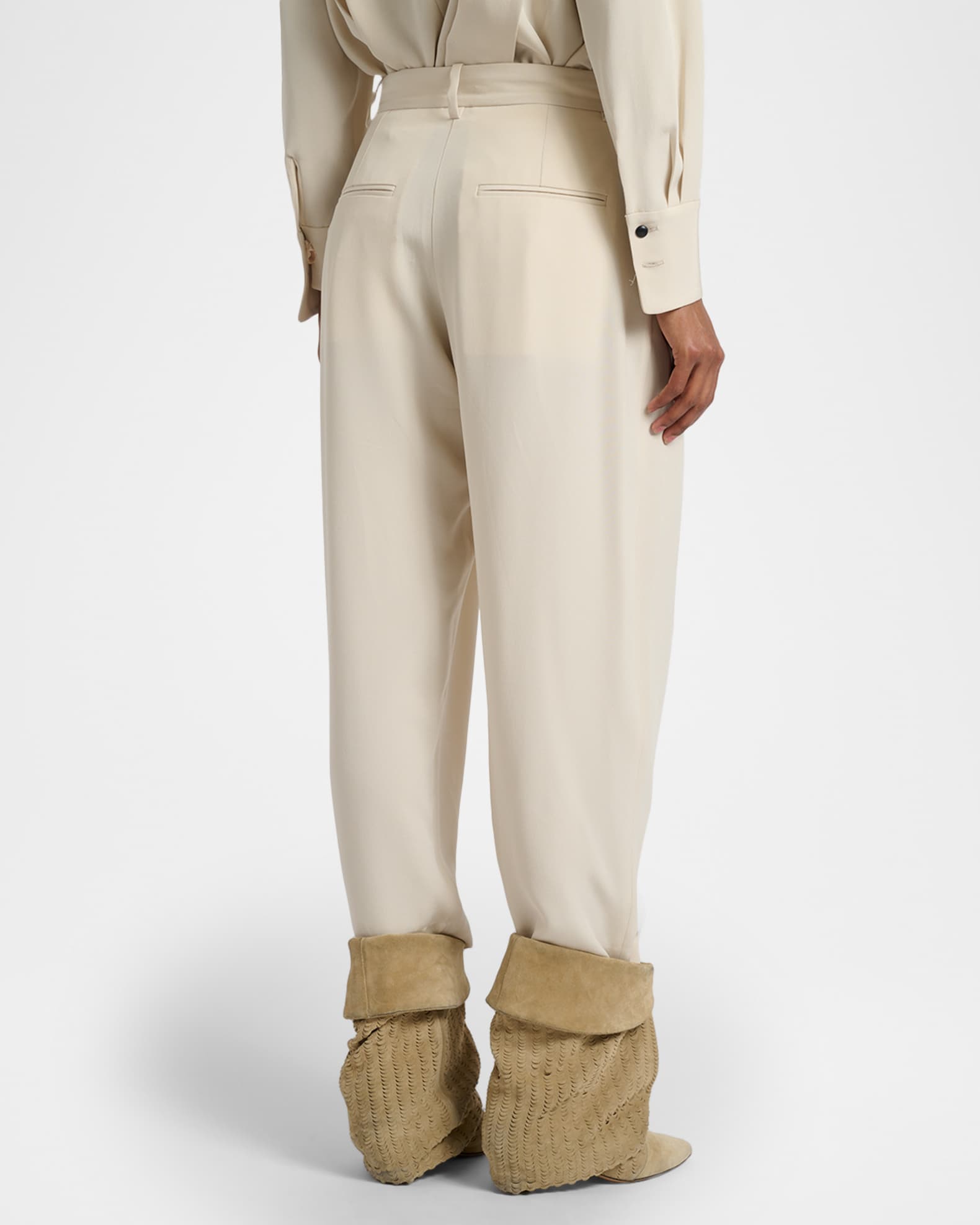Isabel Marant Janice Double-Pleated Straight-Leg Trousers | Neiman  display picture 1