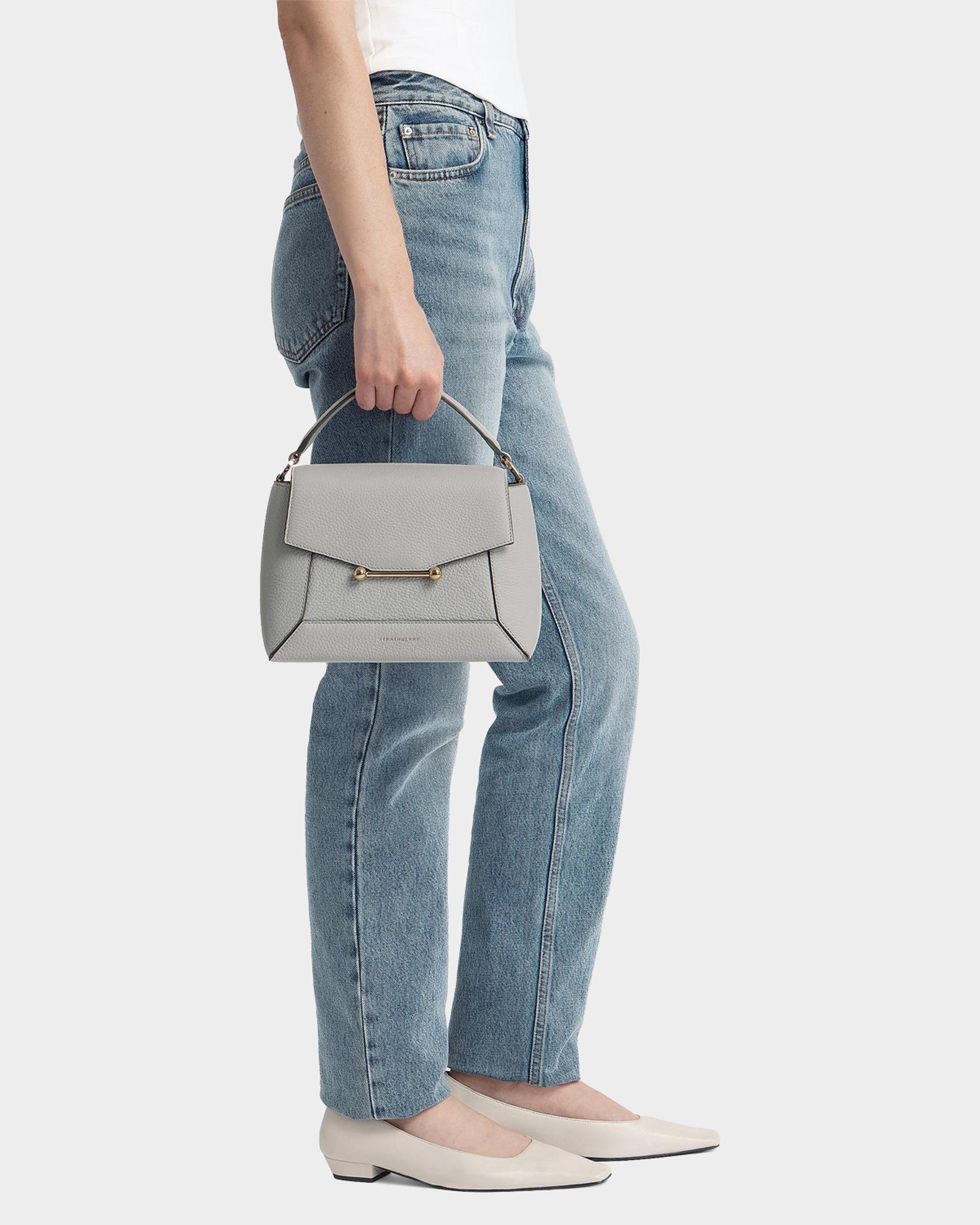 STRATHBERRY Mosaic Grain Leather Top-Handle Bag | Neiman Marcus