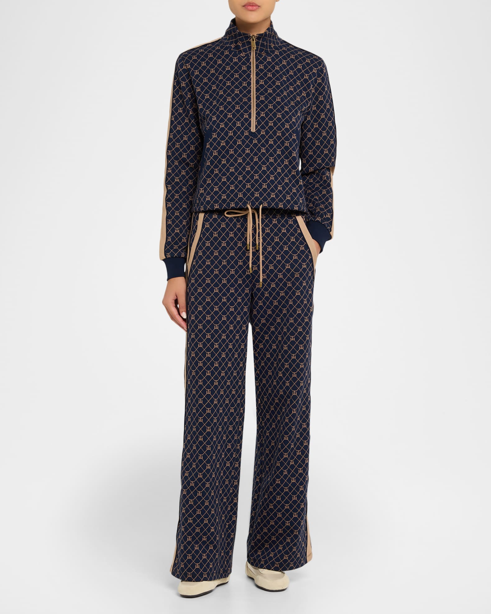 Ezra Morgan Monogram Quarter-Zip Pullover