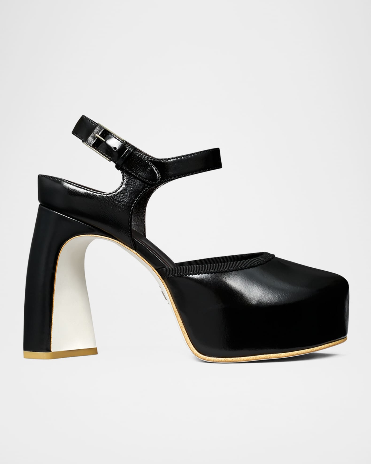 Tory Burch Peep-Toe Leather Platform Sandals Neiman Marcus