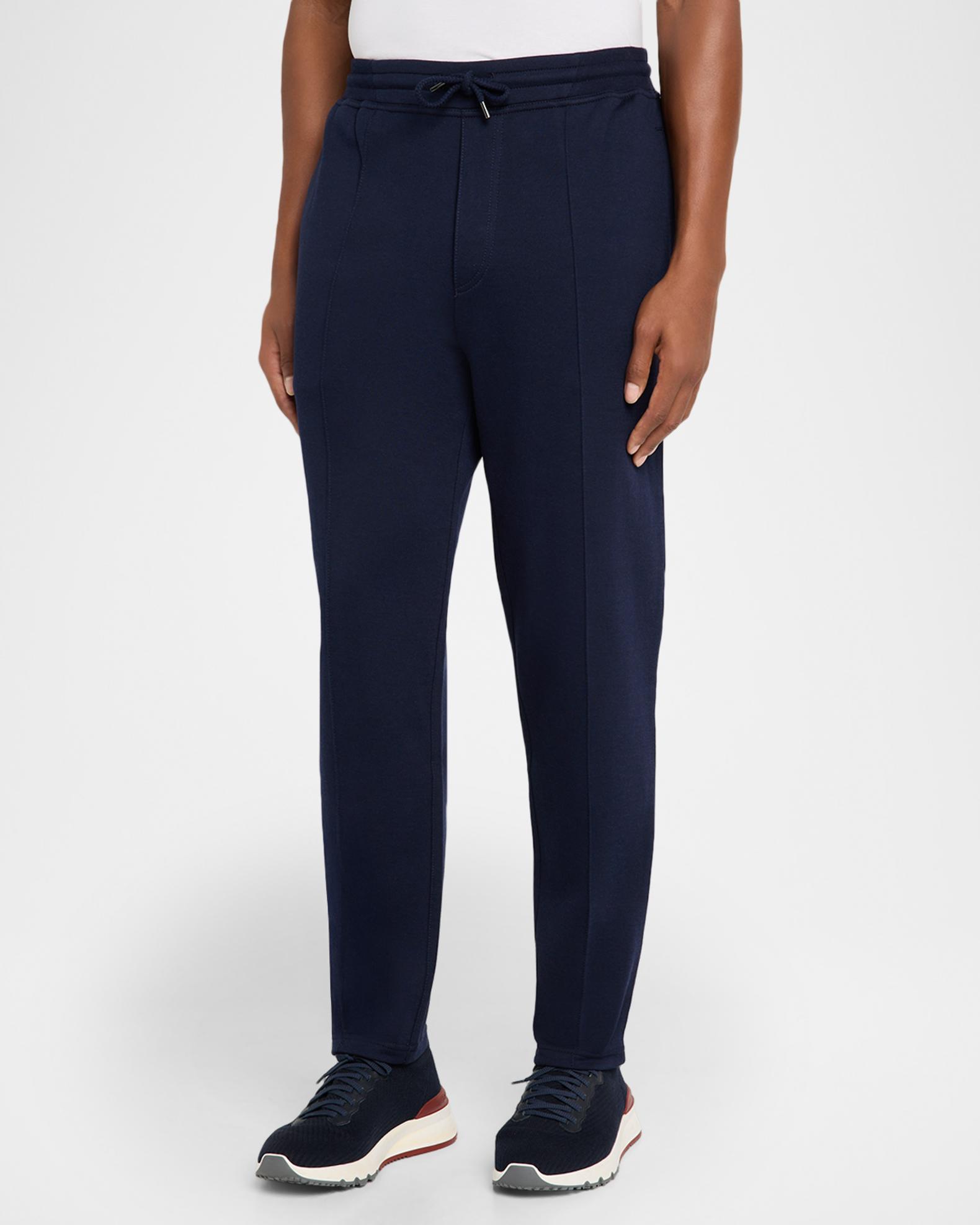 Brunello Cucinelli Men's French Terry Double Cloth Pintuck Pleated
