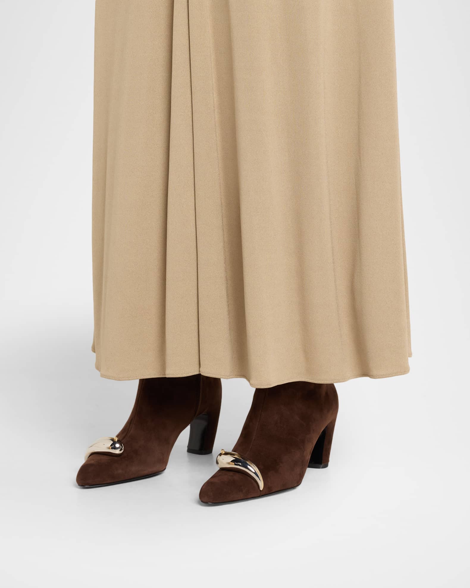 まなTory Burch Lancaster Suede Bootie Tory Burch Turnlock 75MM Suede Ankle Boots | Saks Fifth Avenue