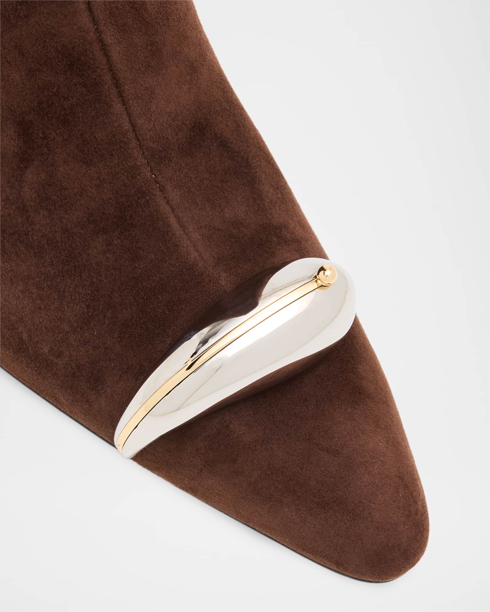 Tory Burch Pierced Suede Ankle Boots | Neiman Marcus